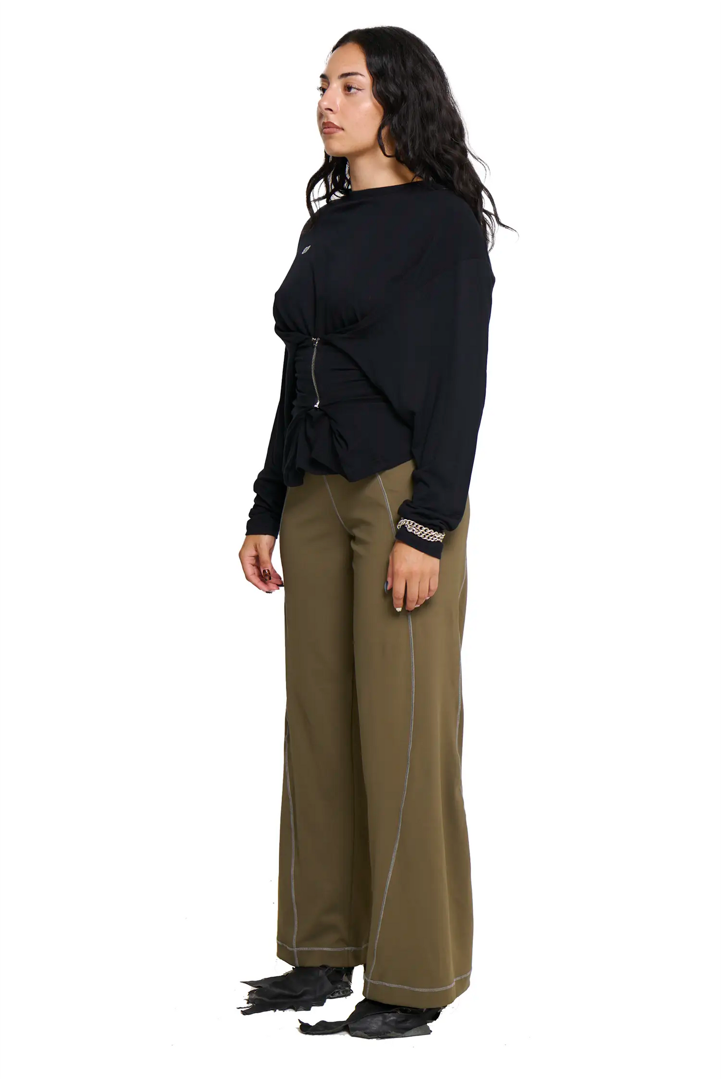 Zipper Long sleeve - Black