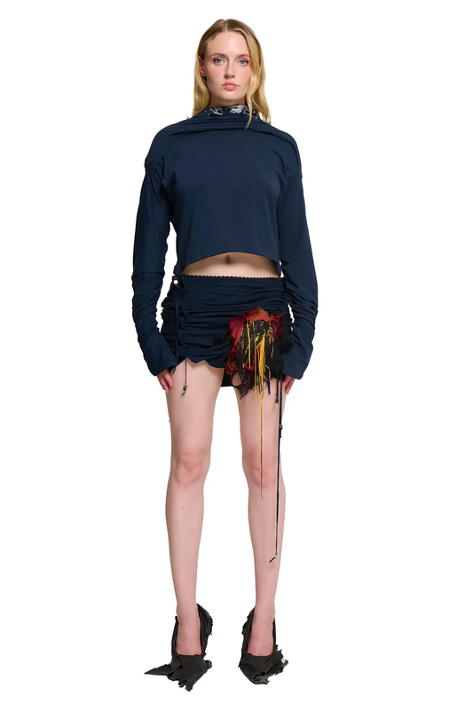 Lulu Long Sleeve Stretch Jersey Navy
