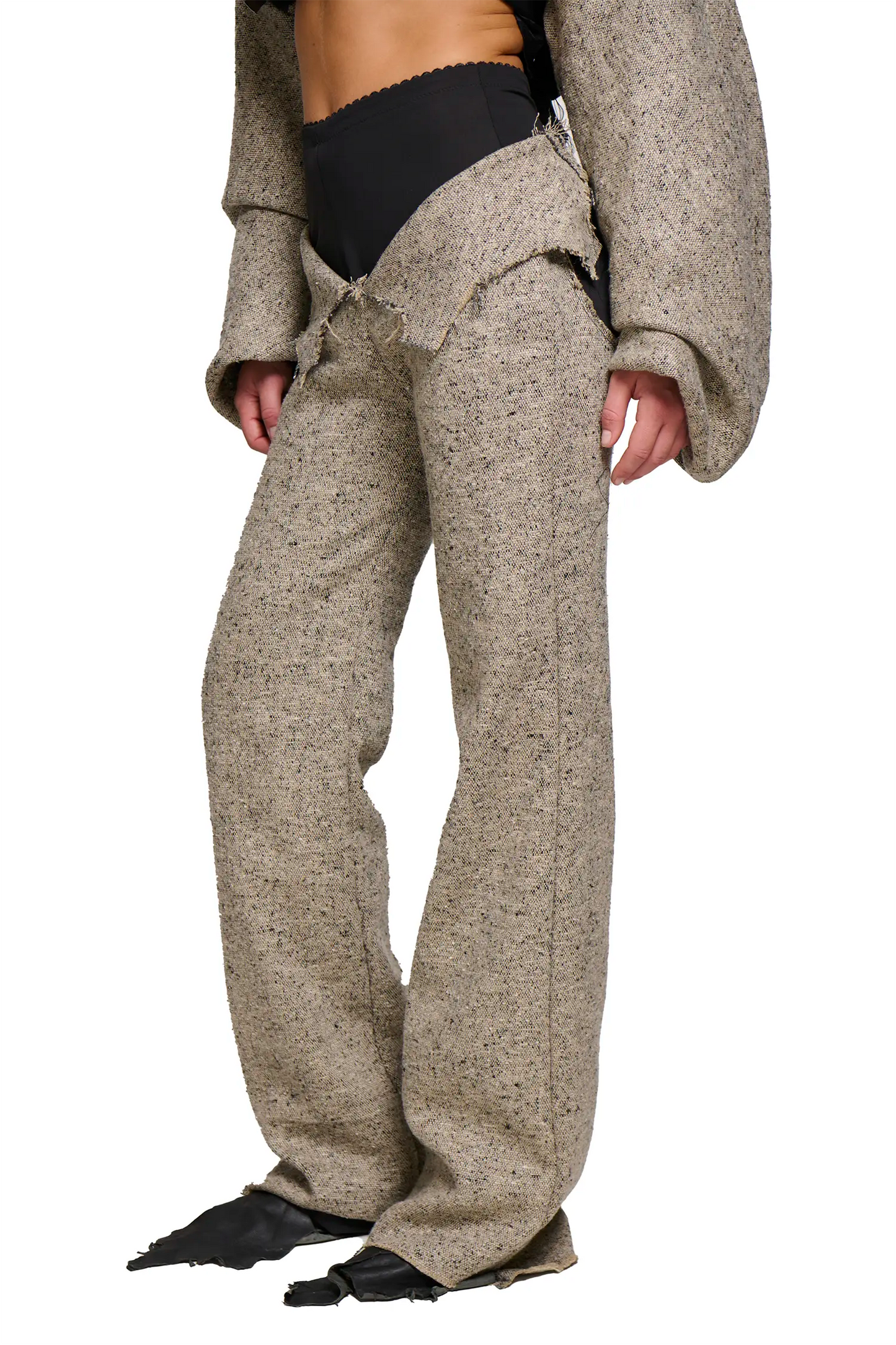 Phoebe Tweed Suit Pant - Beige