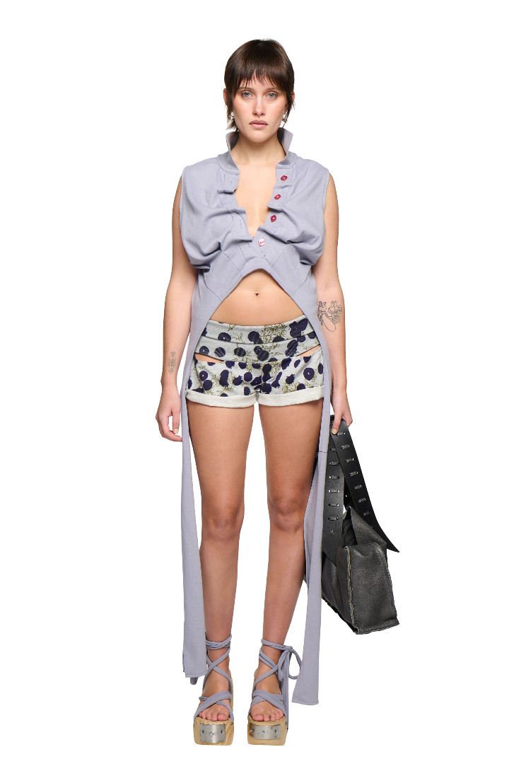 Polka-Dot Circus Short - Grey/Navy