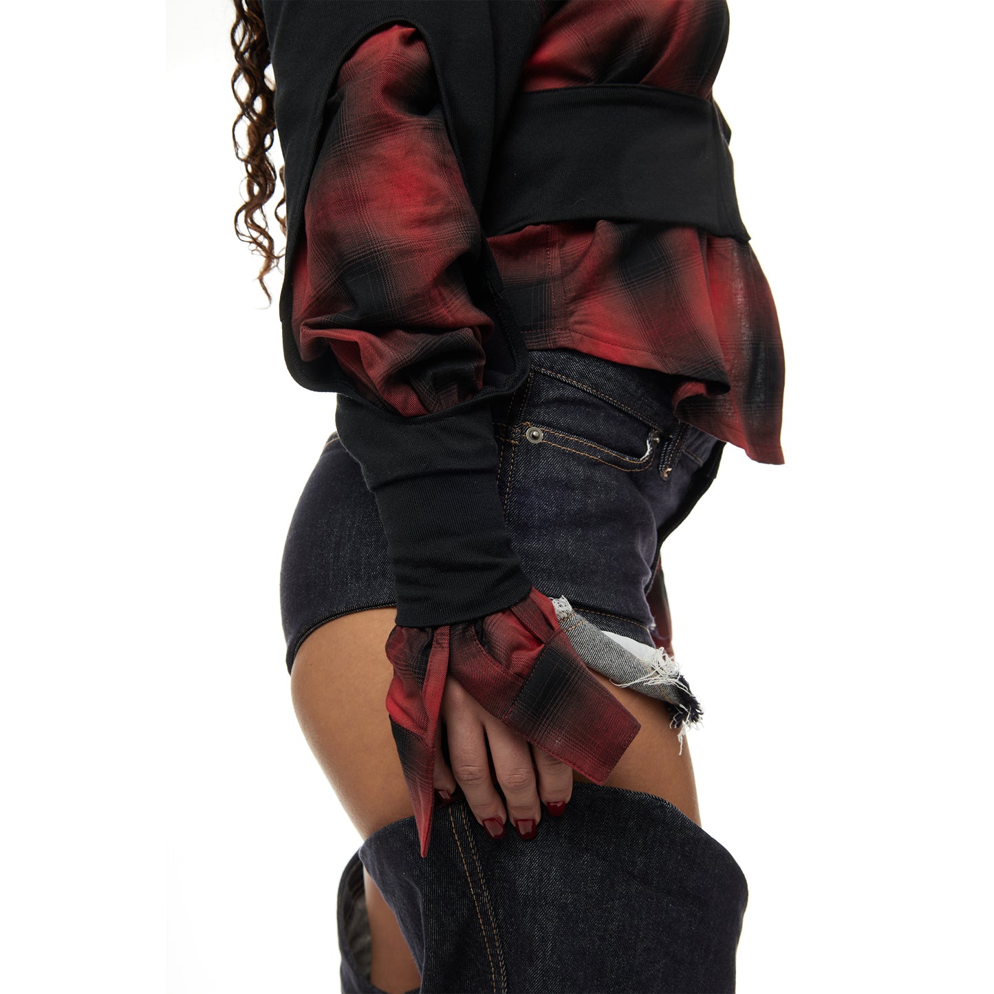 Take Me Apart Cardigan Red/Black