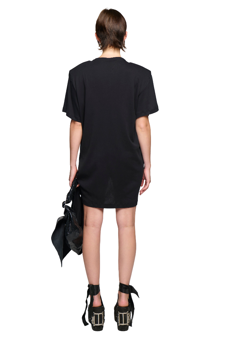 Scrunch T-Shirt Dress - Black
