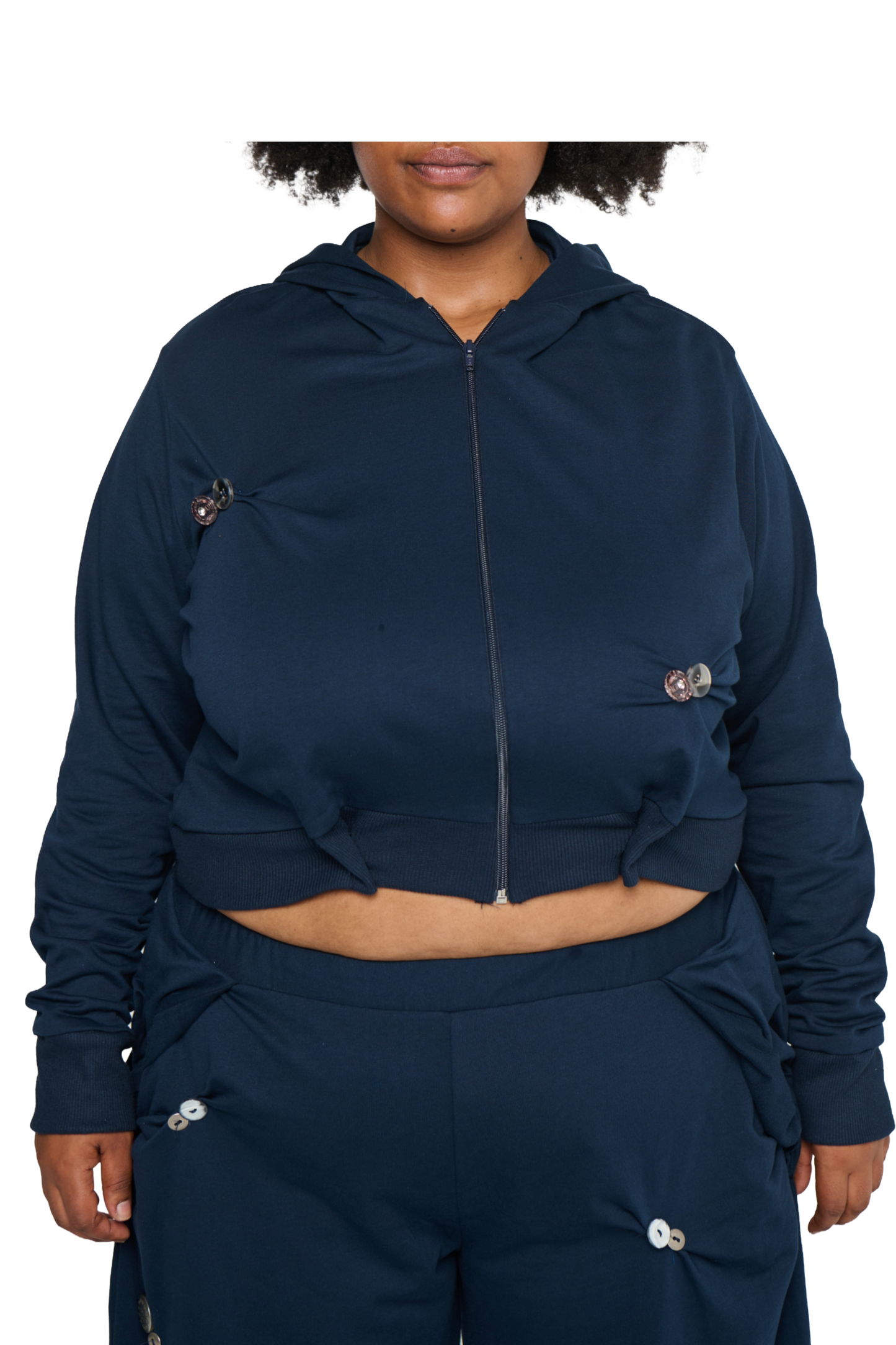 Button Twist Jacket - Navy