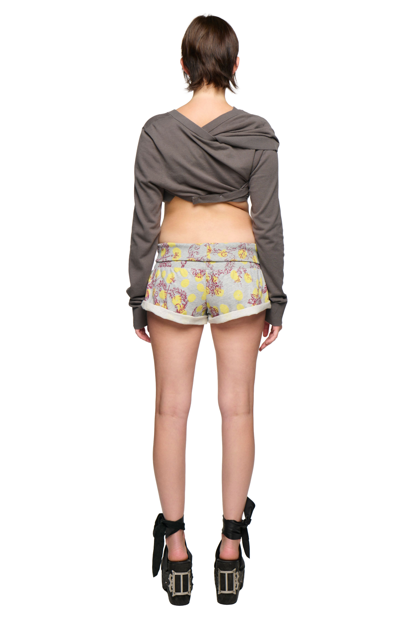 Polka-Dot Circus Short - Grey/Yellow