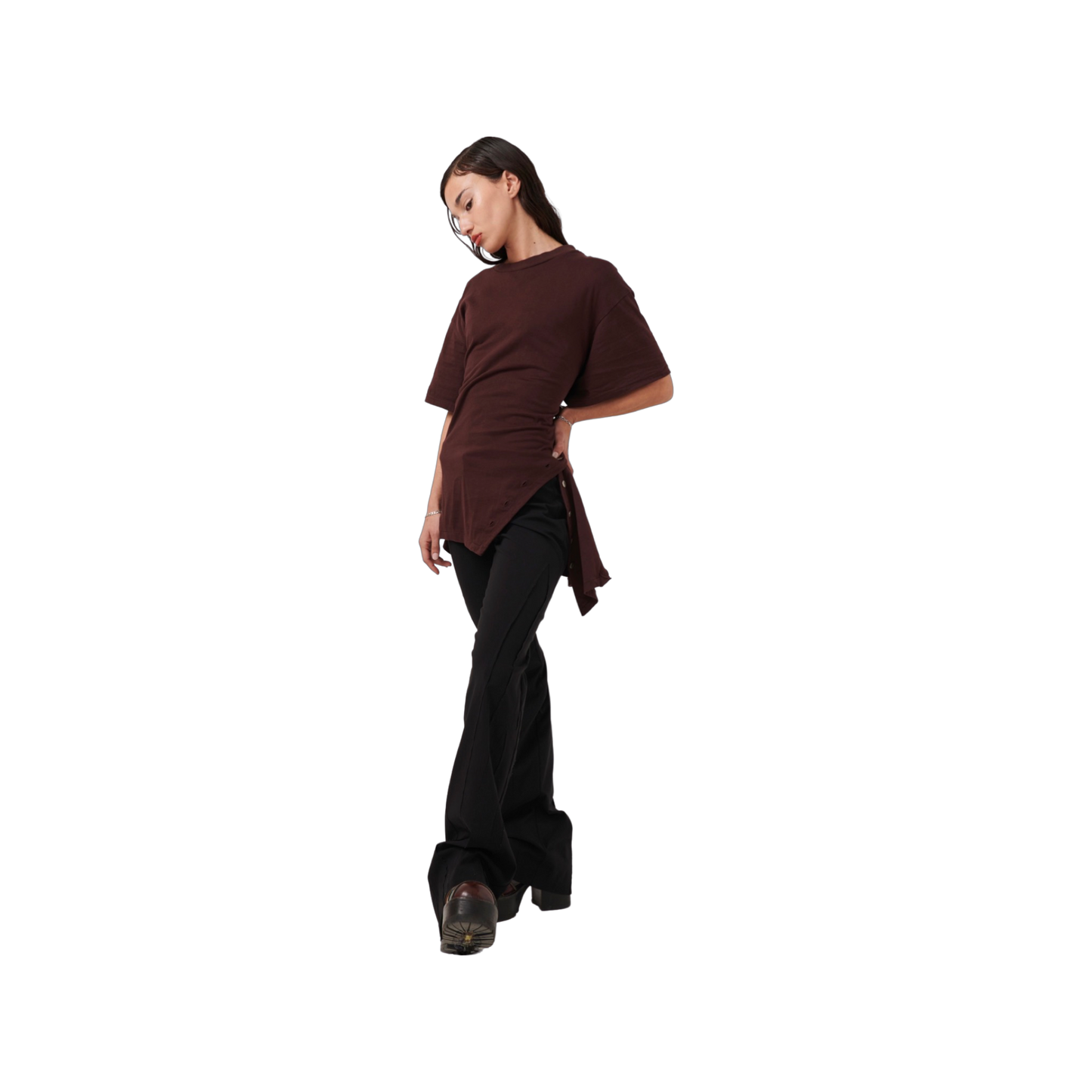 Spliced Pant - Black (Mid Rise)