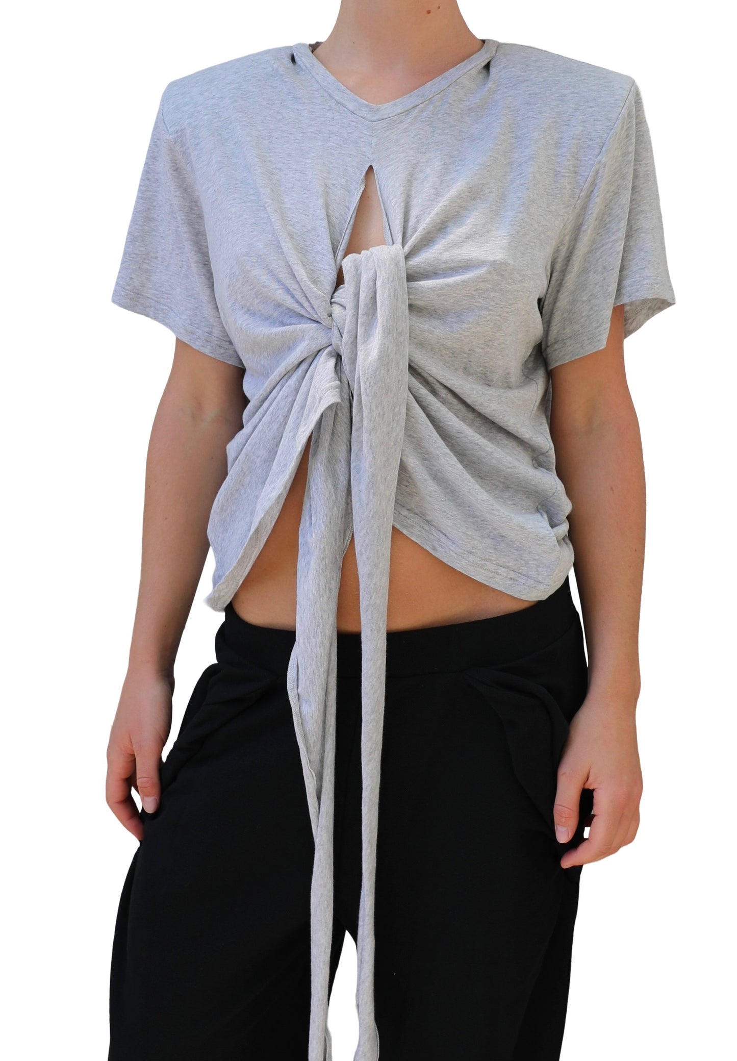 Scrunch T-Shirt - Grey Marle