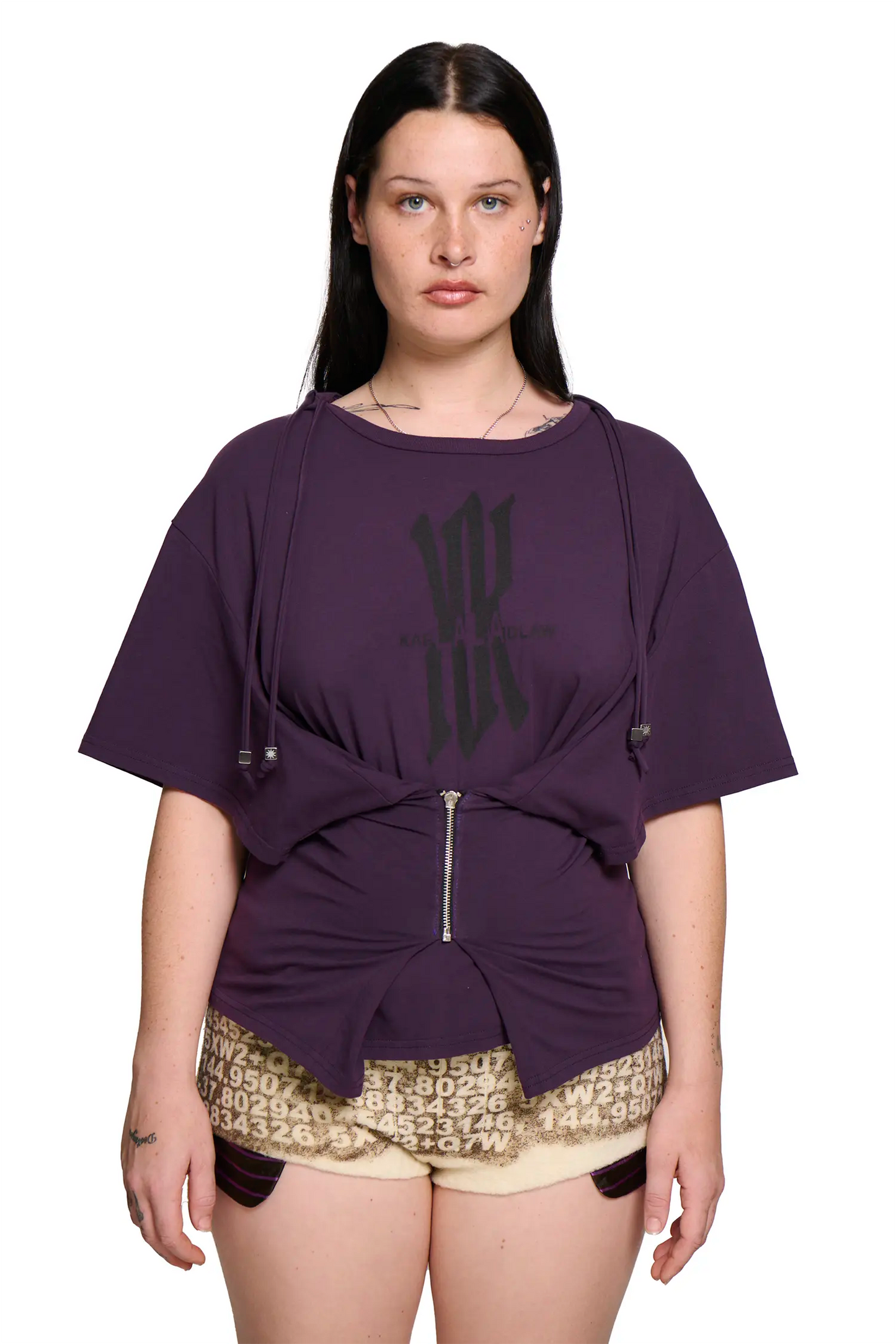 Zipper Tee - Purple