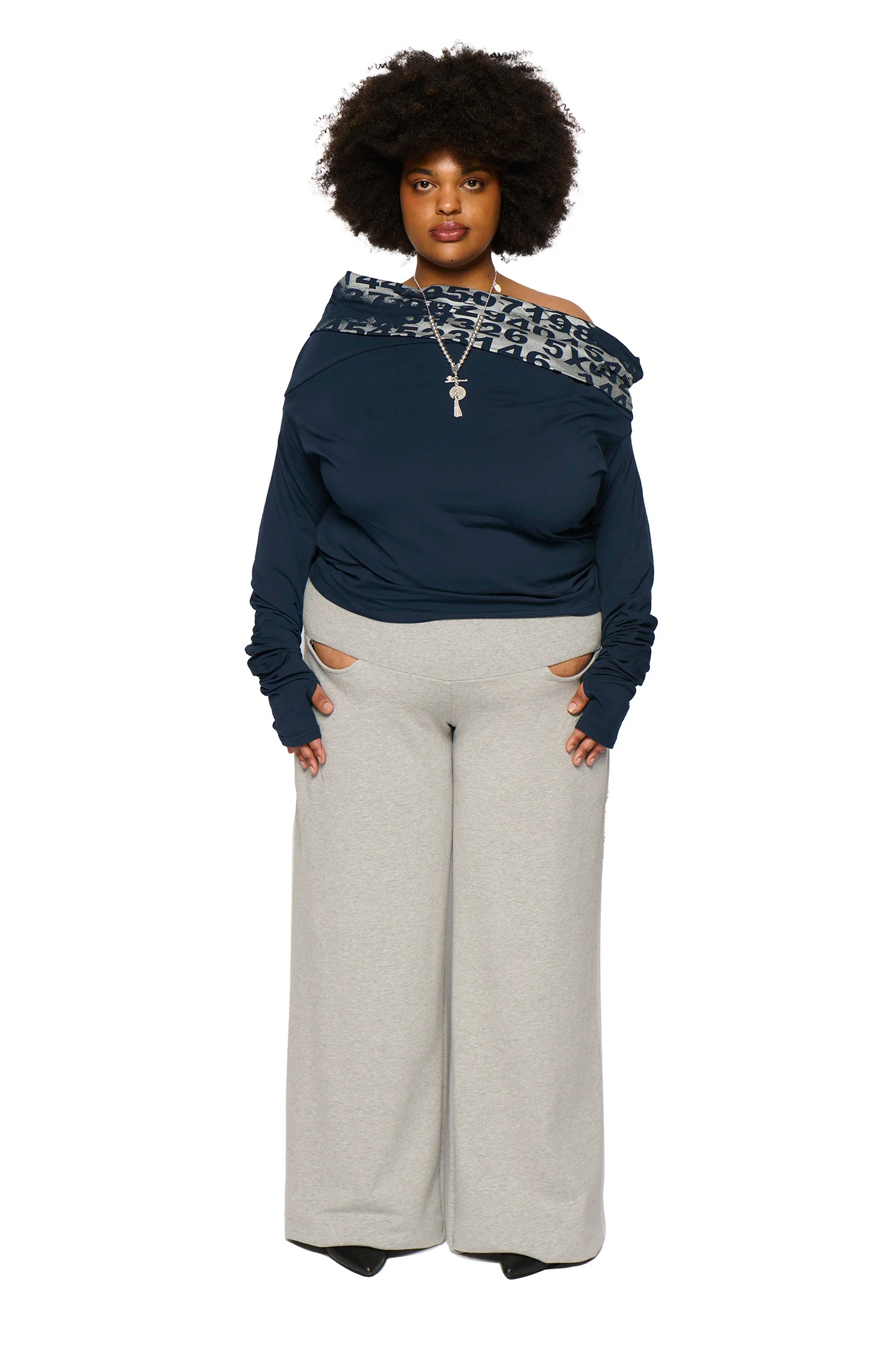 Lulu Long Sleeve Stretch Jersey Navy