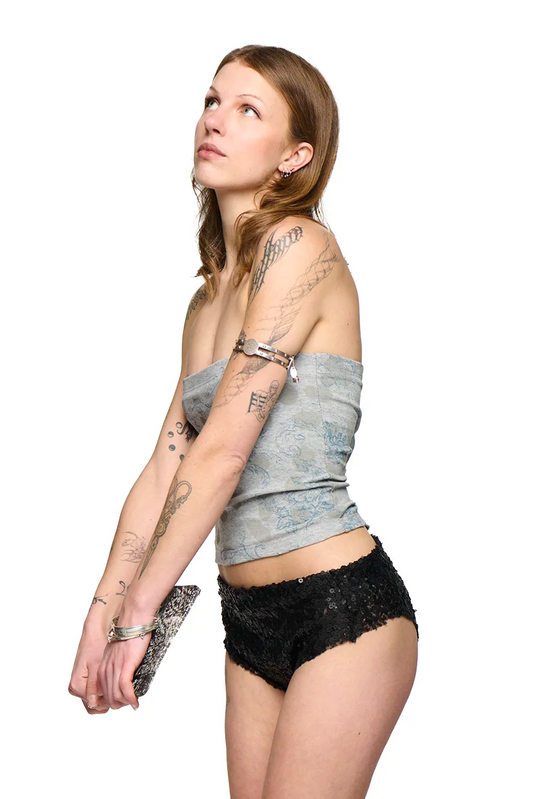 Polka-Dot Bandeau Top