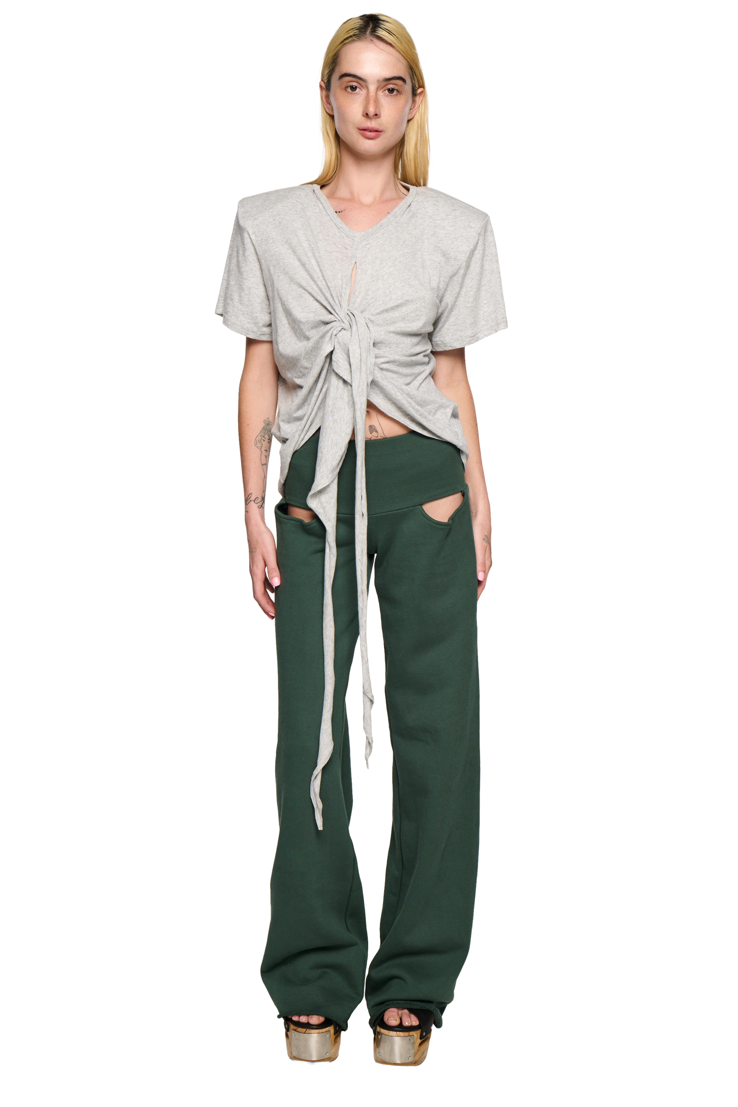 Scrunch T-Shirt - Grey Marle