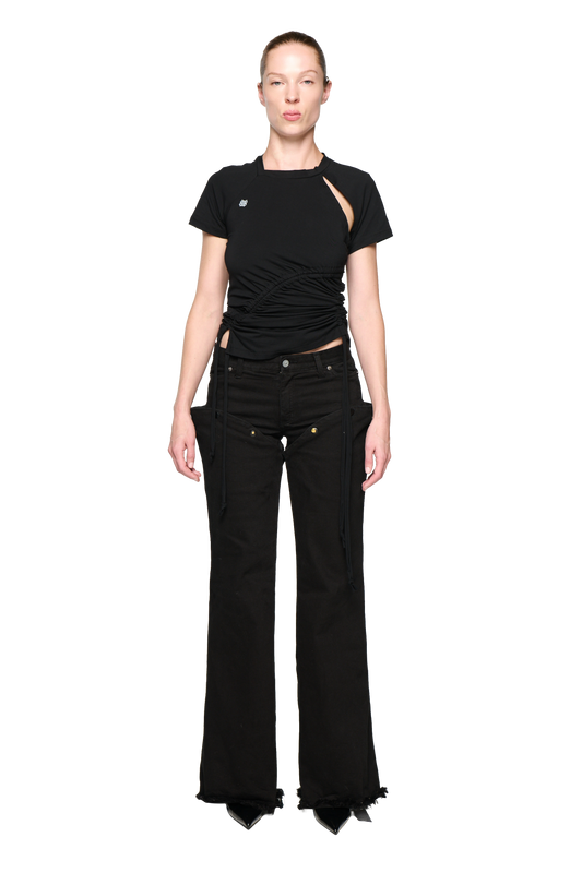 Run Off Denim V2 - Black