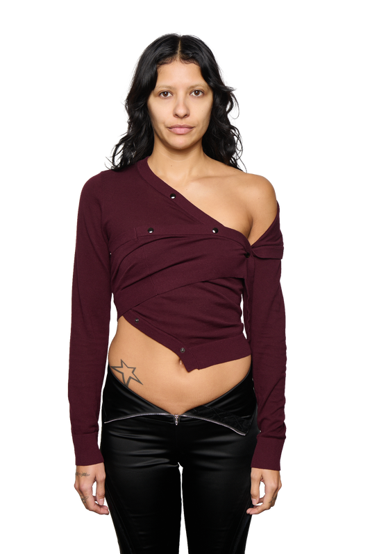 Dark Horse Cardigan - Eggplant