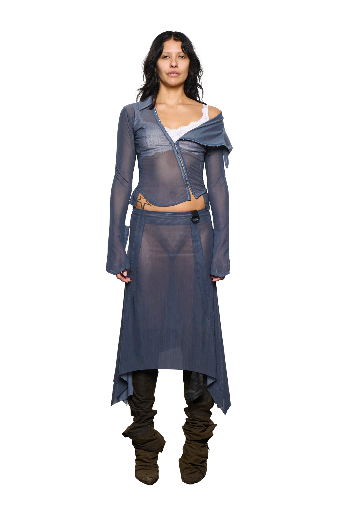 Haniya Skirt - Steel