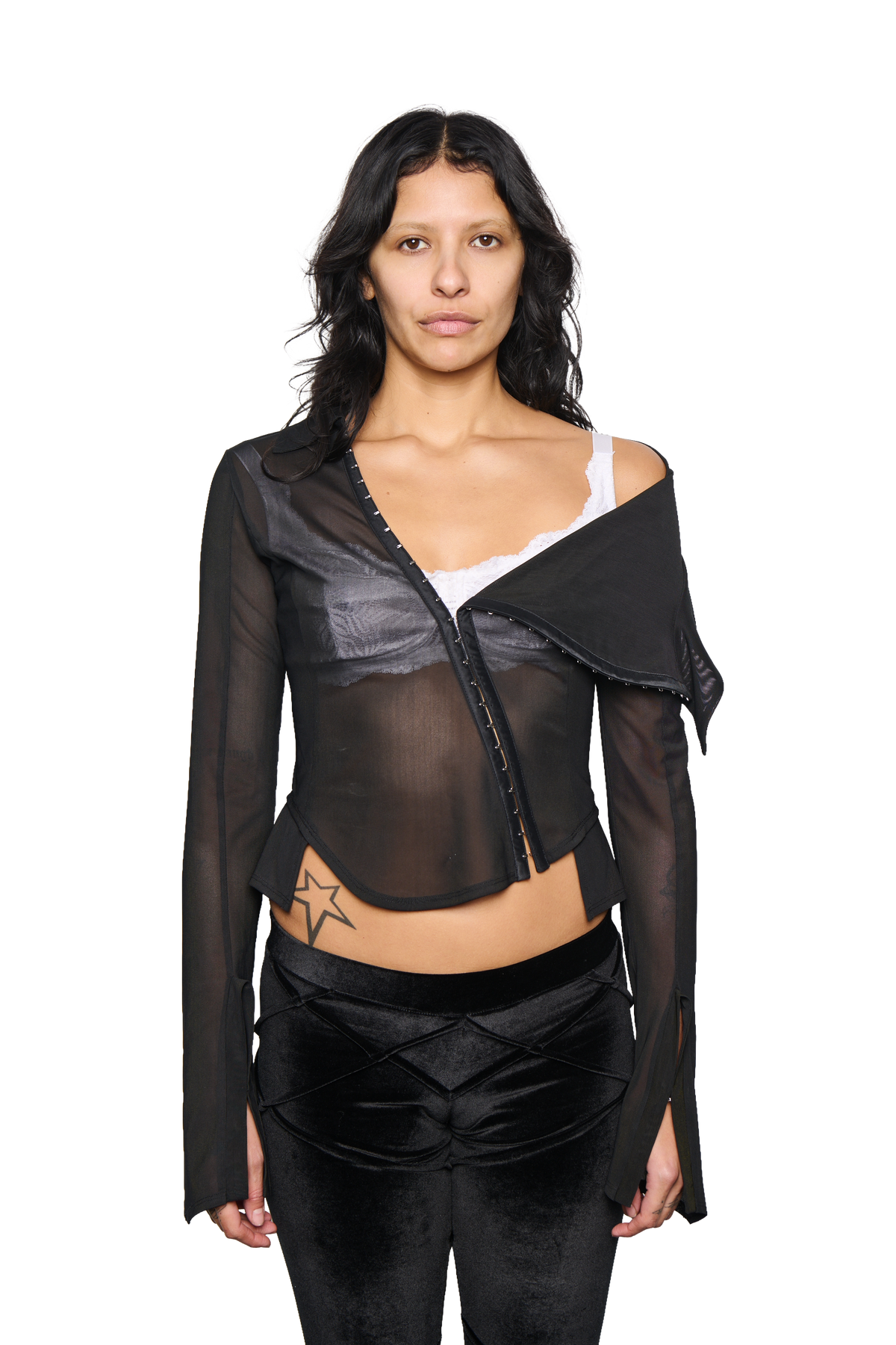 Haniya Sailor Top - Black