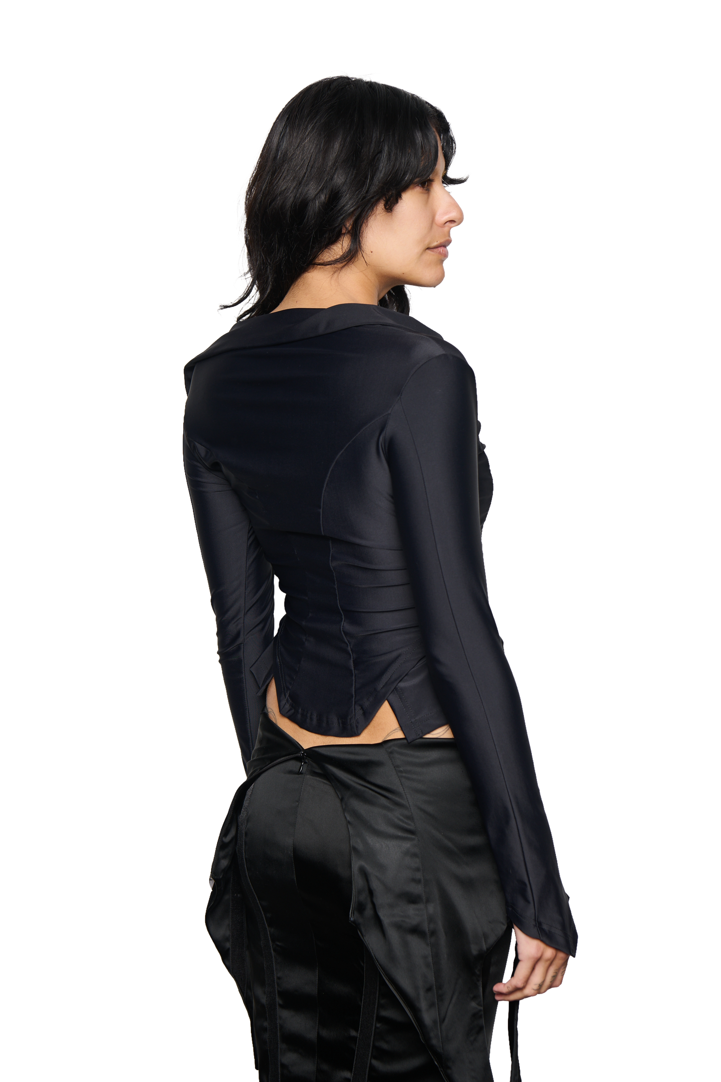 Lycra Sailor Shirt - Black