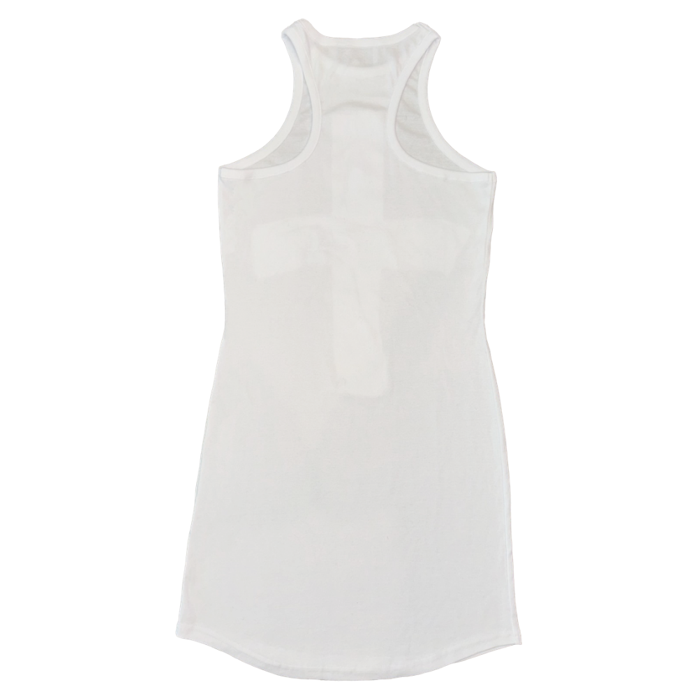 Gaffa Tape Tank Dress - White