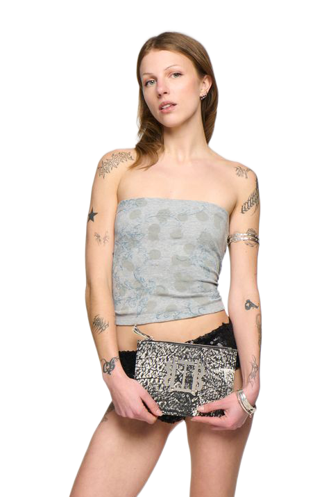 Polka-Dot Bandeau Top