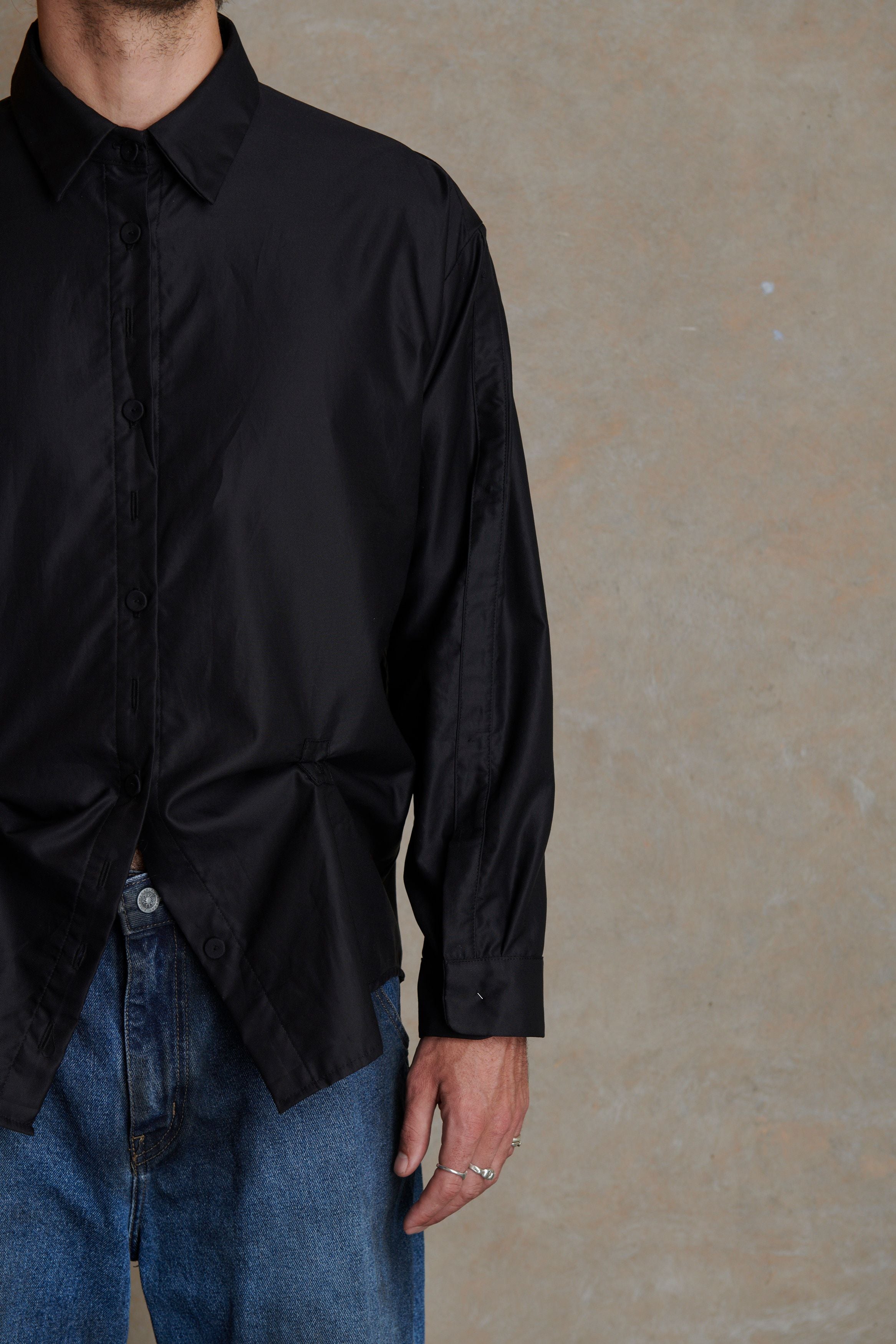 Placket Shirt - Black