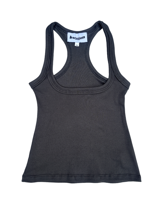 Scoop Neck Tank - Charcoal