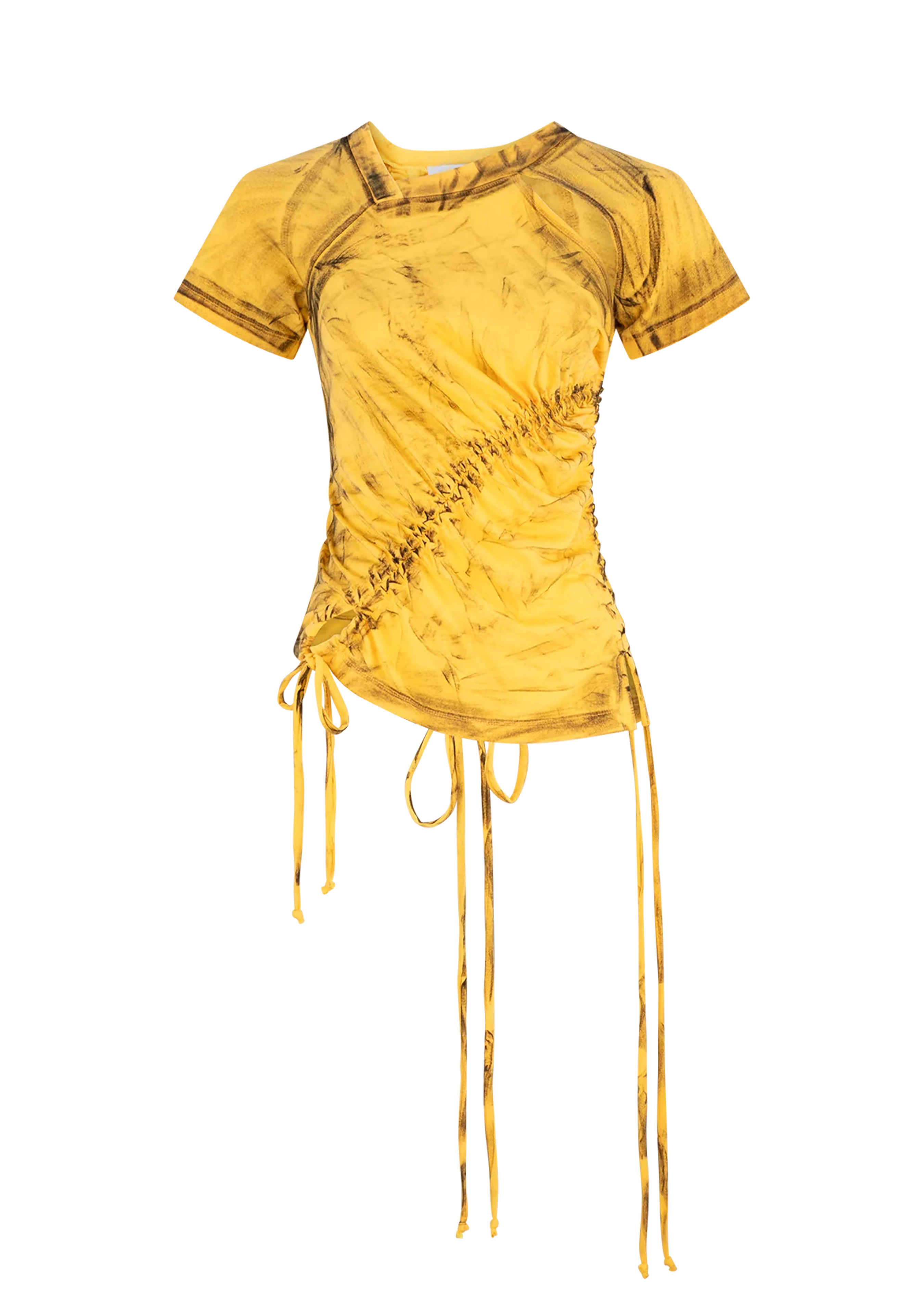 Ruched Tee - Yellow