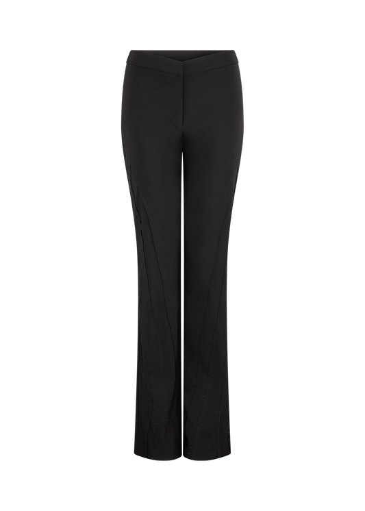 Spliced Pant - Black (Mid Rise)