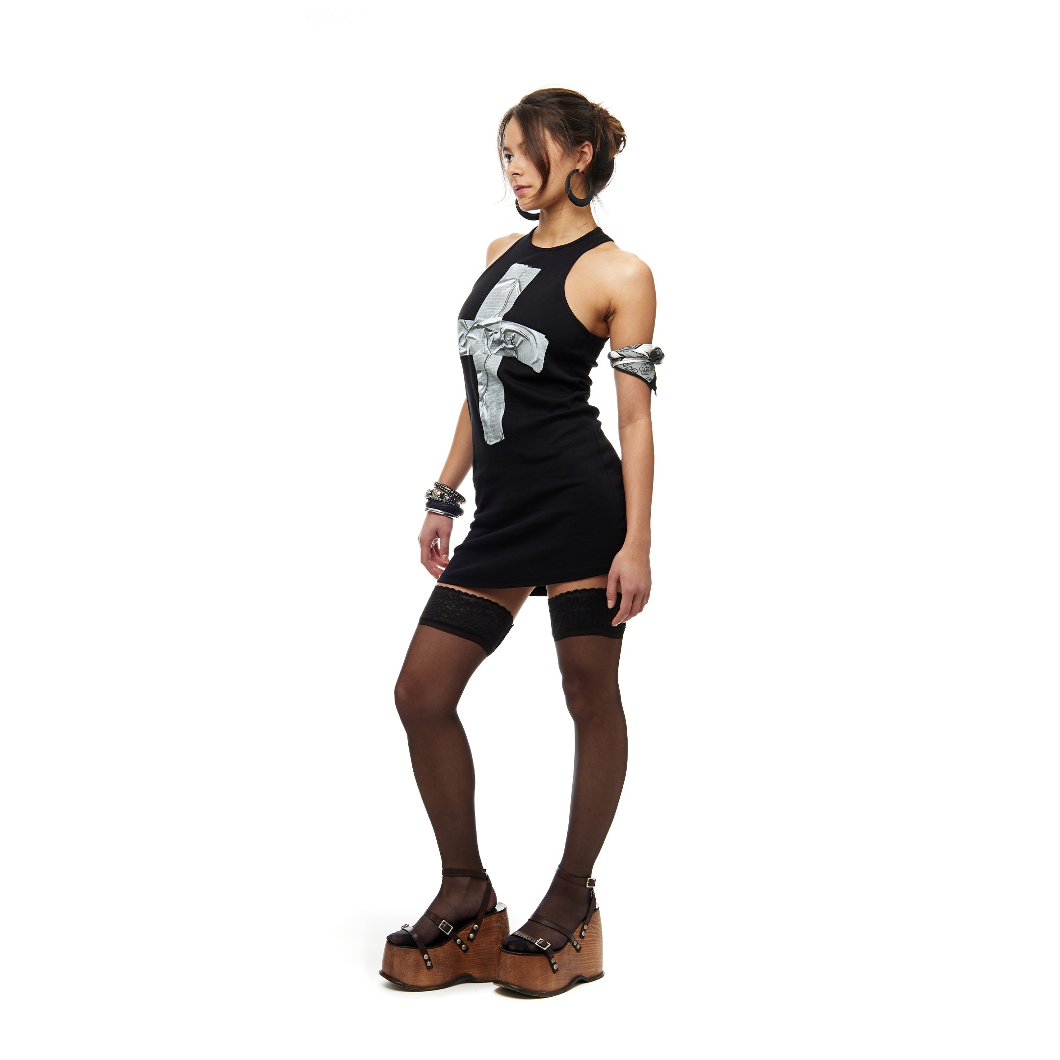 Gaffa Tape Tank Dress - Black