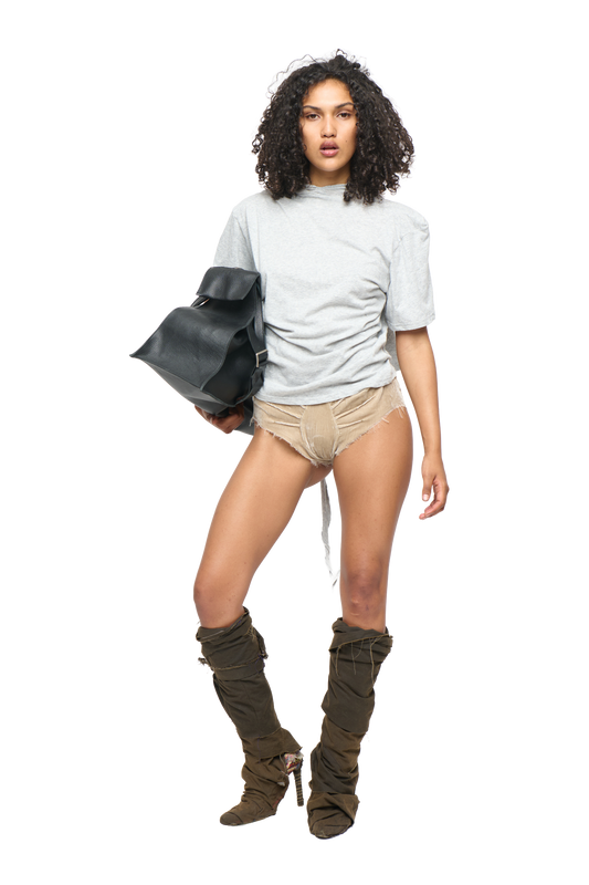 Milano Scrunch T-Shirt - Grey Marle
