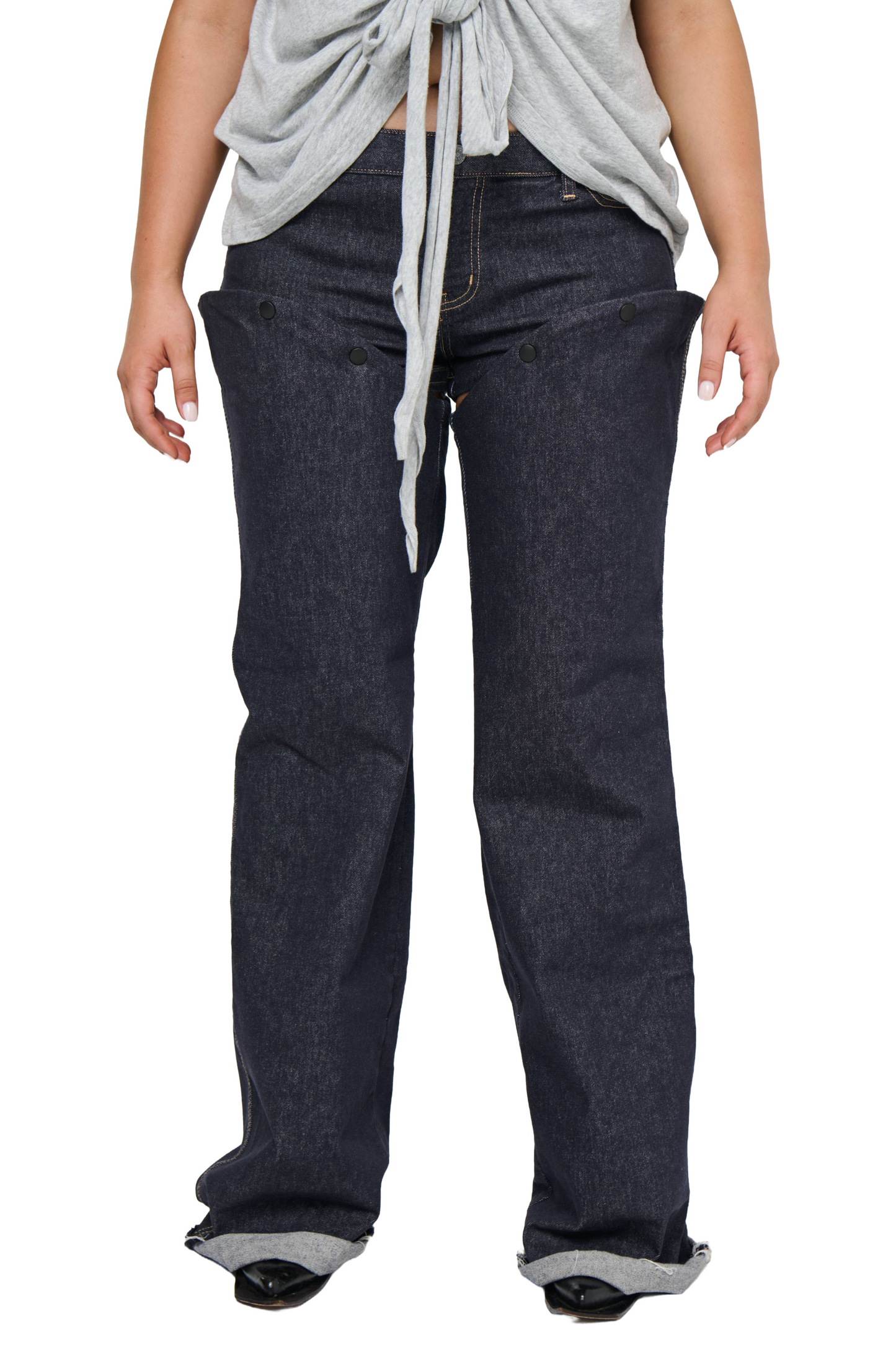 Run Off Denim Chaps - Indigo