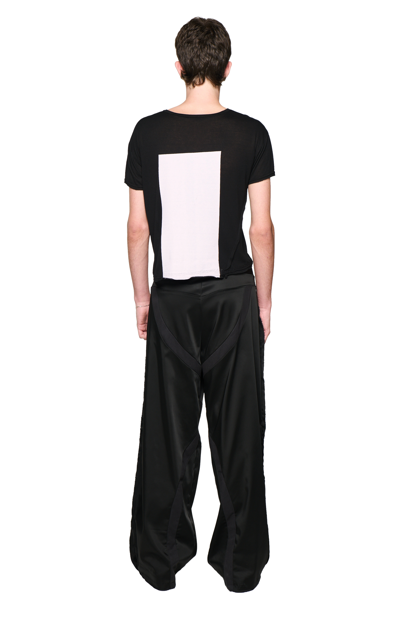 Satin Swirl Pant - Black