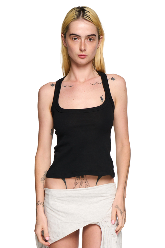 Scoop Neck Tank - Black