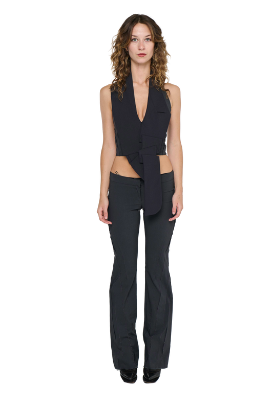 Tuxedo Halter Vest - Iron Grey