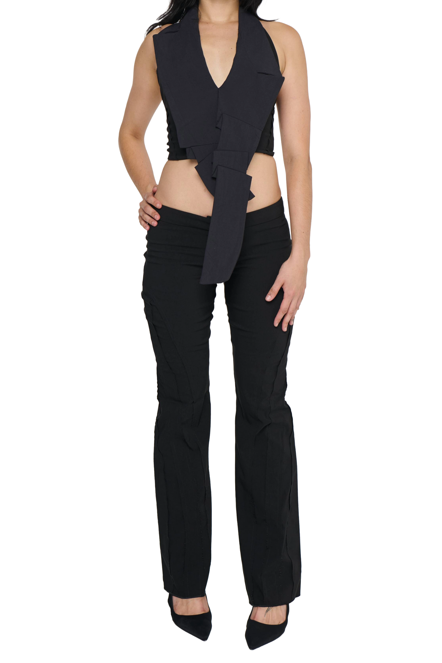 Spliced Pant Low Rise - Black