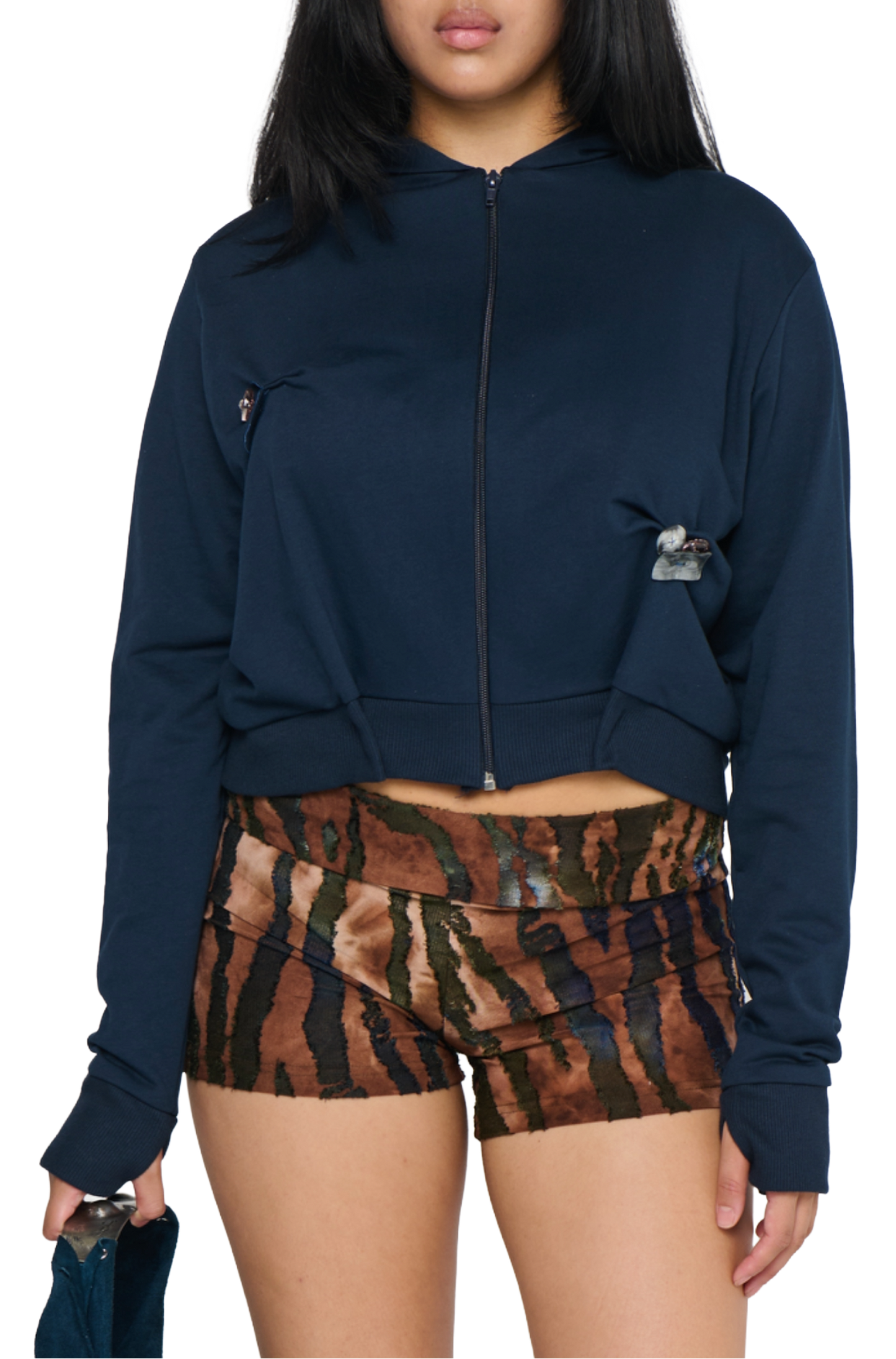 Button Twist Jacket - Navy