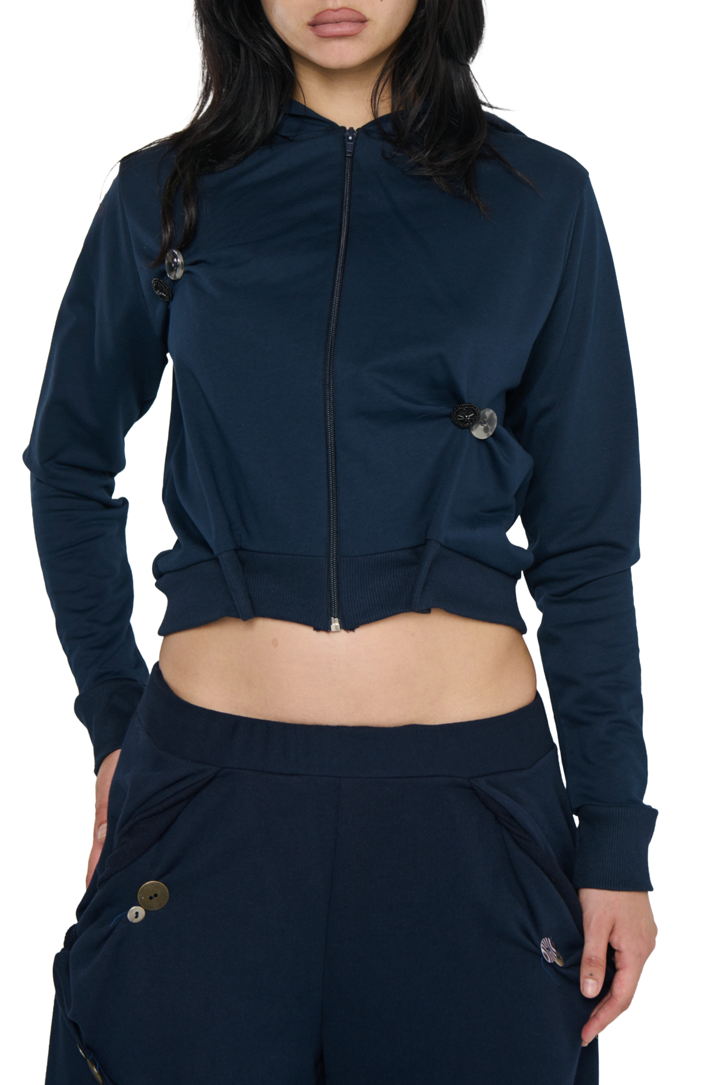 Button Twist Jacket - Navy