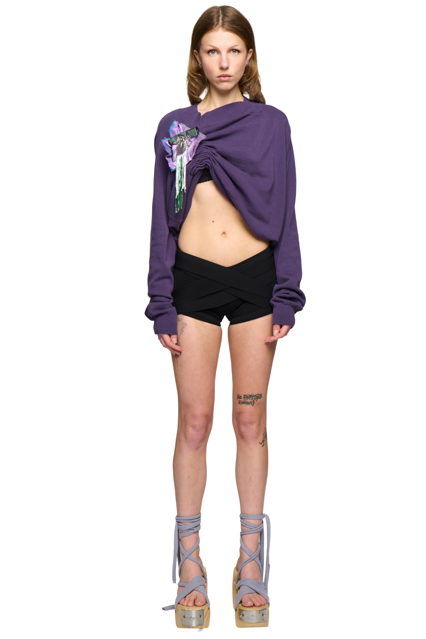 Shrug Cardigan Jumper - Purple