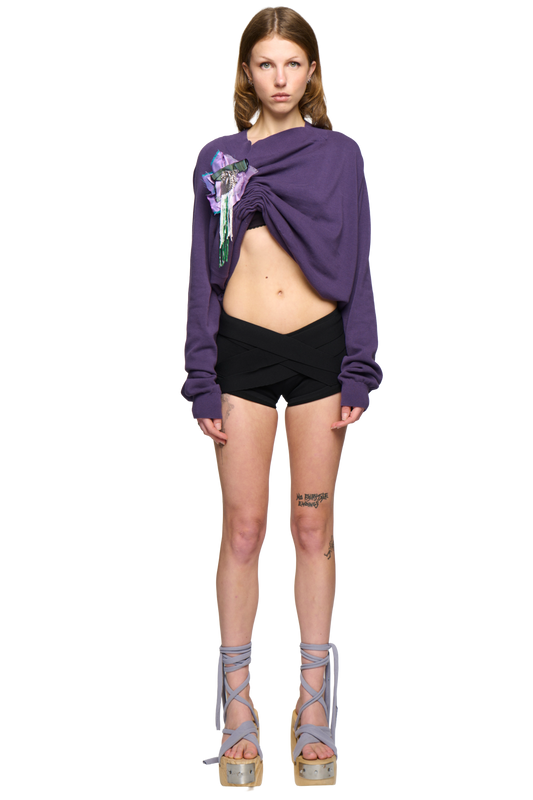 Shrug Cardigan Jumper - Purple