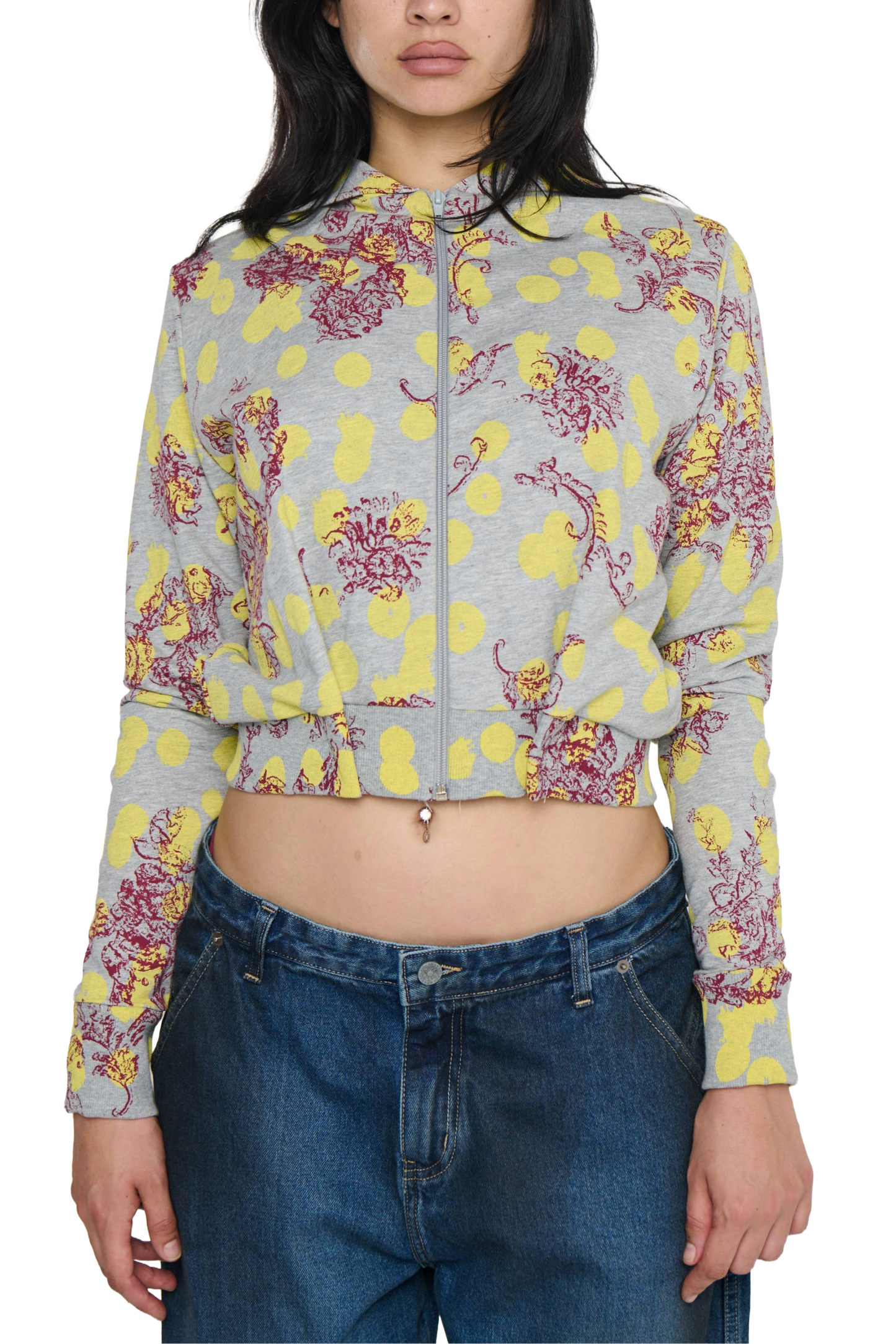 Polka-Dot Jacket - Grey/Yellow