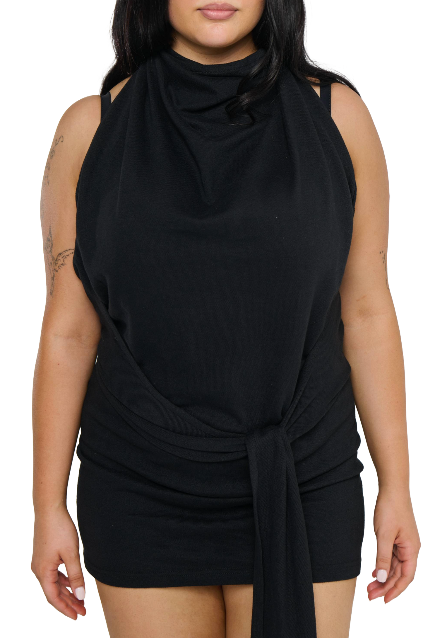 Halterneck Polo Dress/Skirt - Black