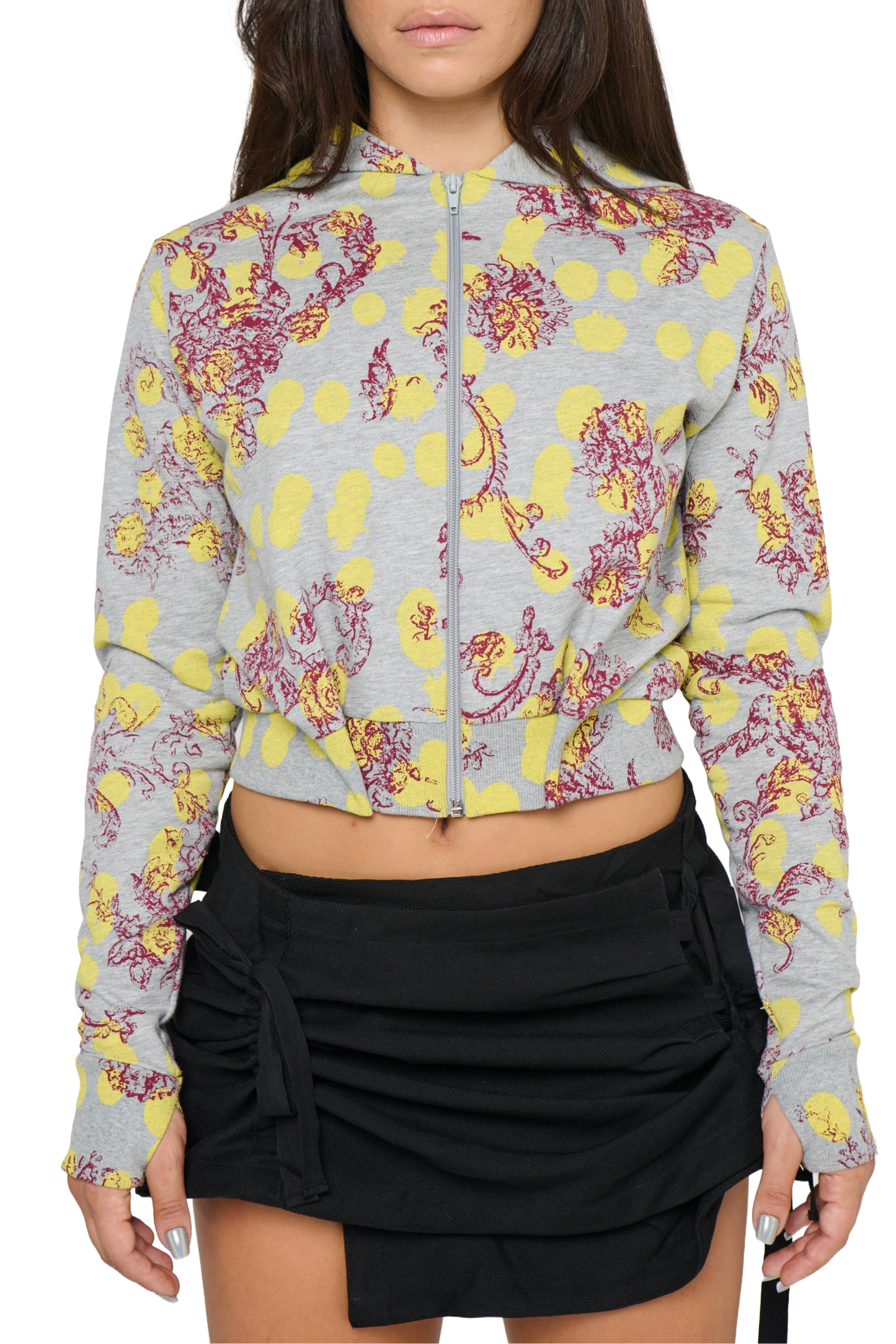 Polka-Dot Jacket - Grey/Yellow