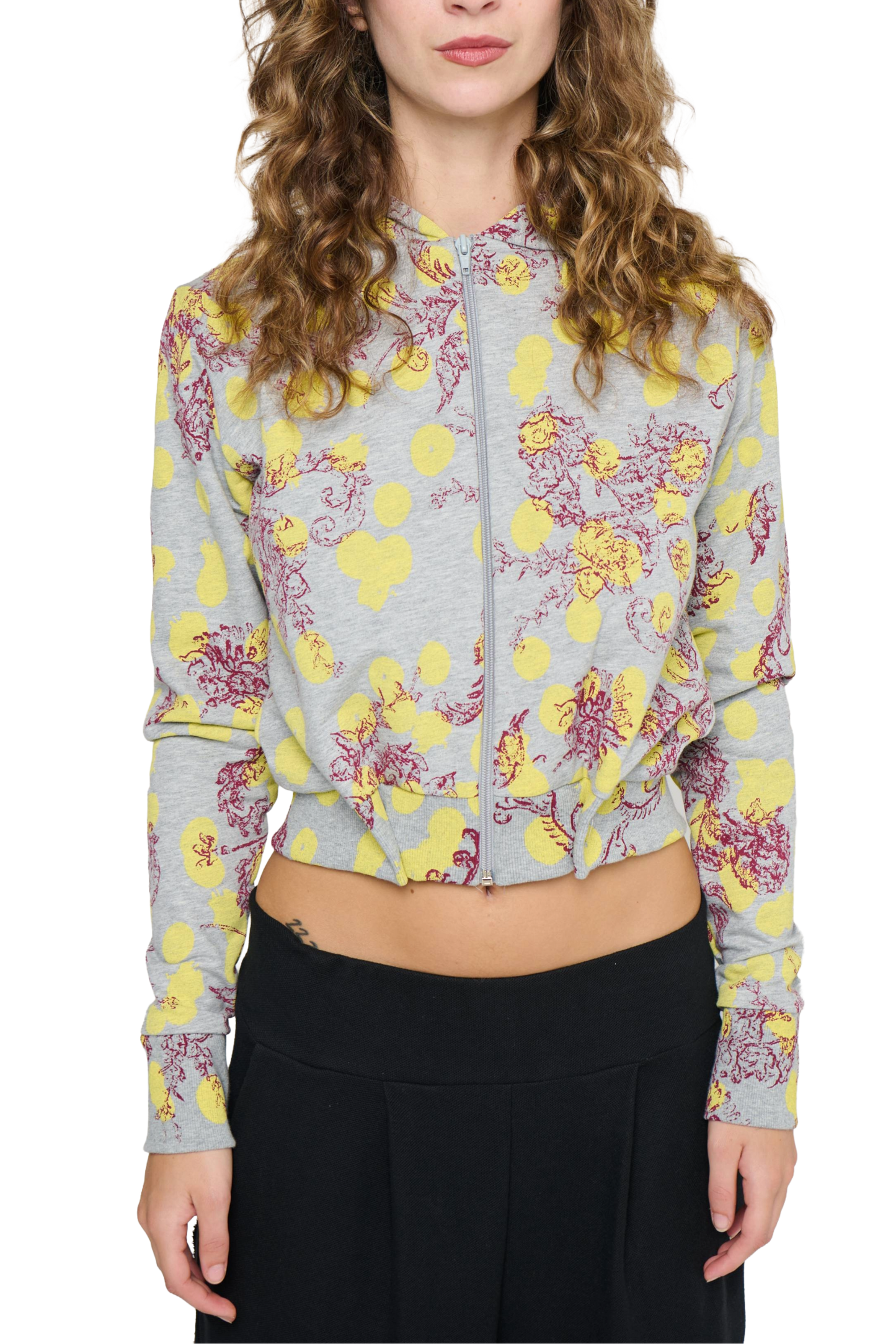 Polka-Dot Jacket - Grey/Yellow