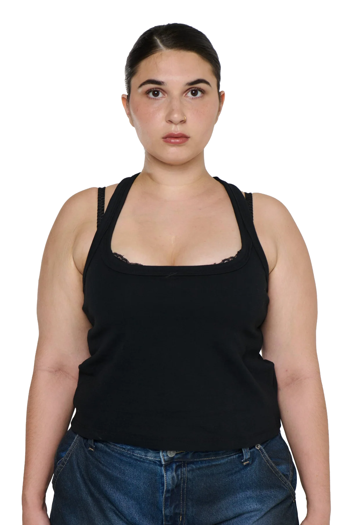 Scoop Neck Tank - Khaki