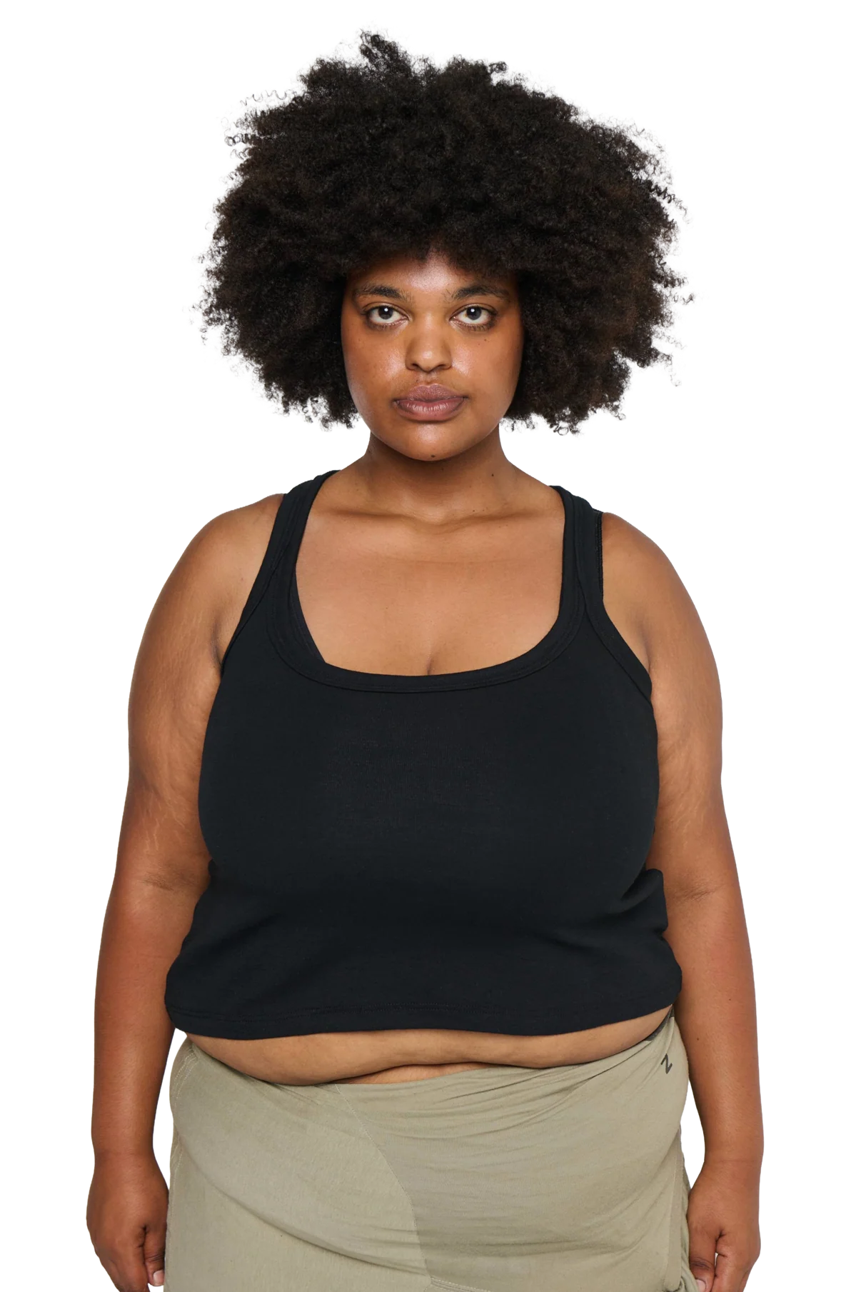 Scoop Neck Tank - Khaki