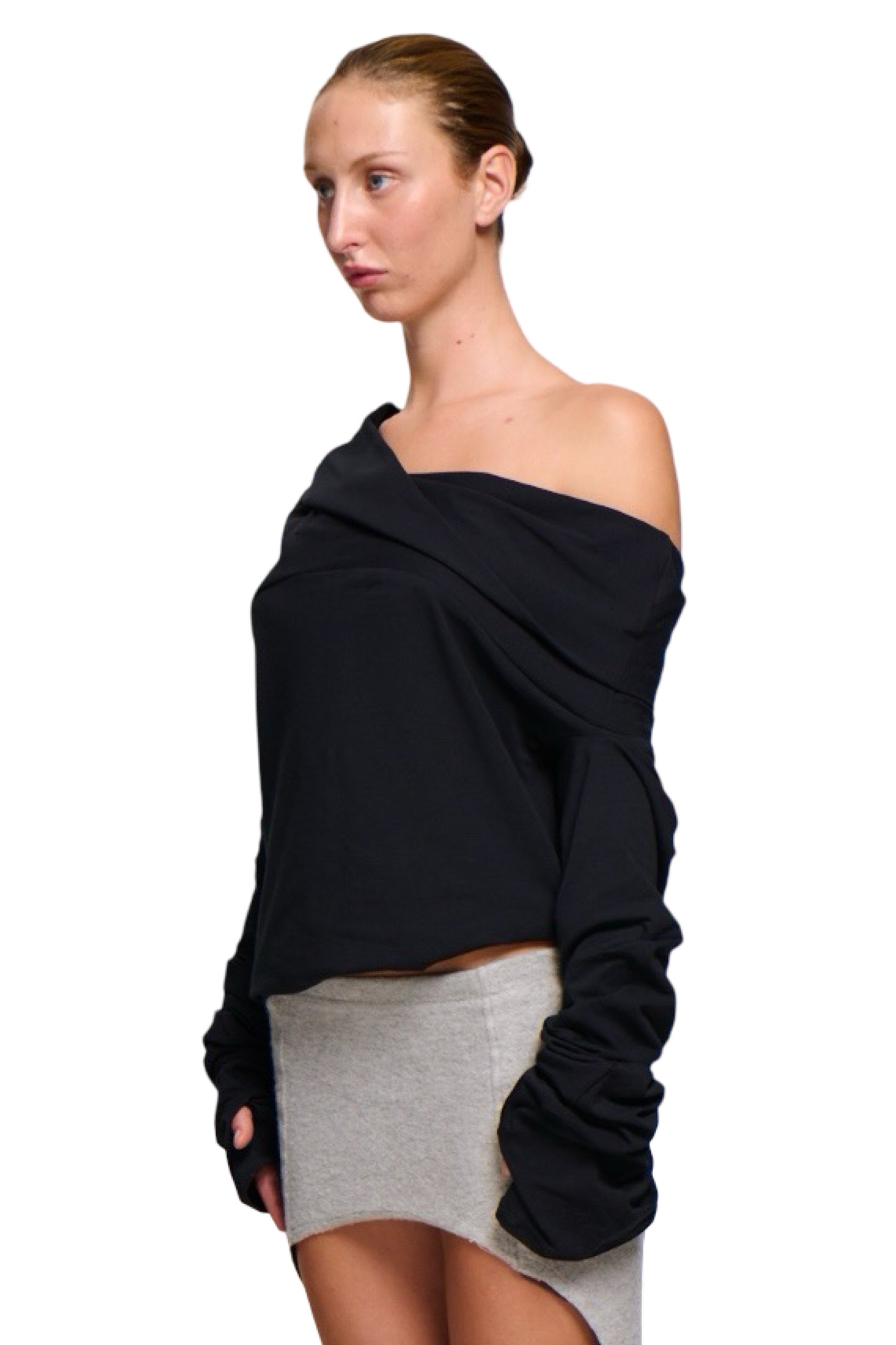 Lulu Long Sleeve Stretch Jersey Black