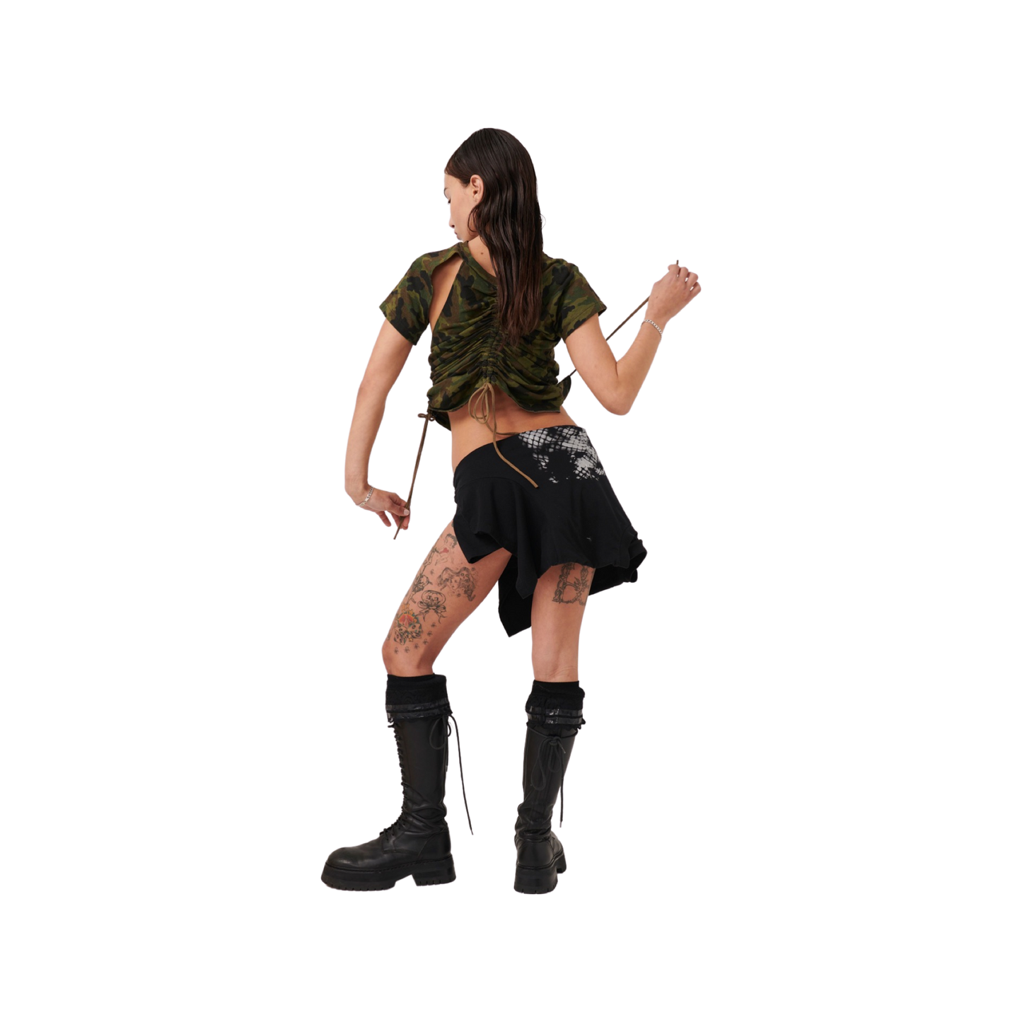 Ruched Tee - Camo