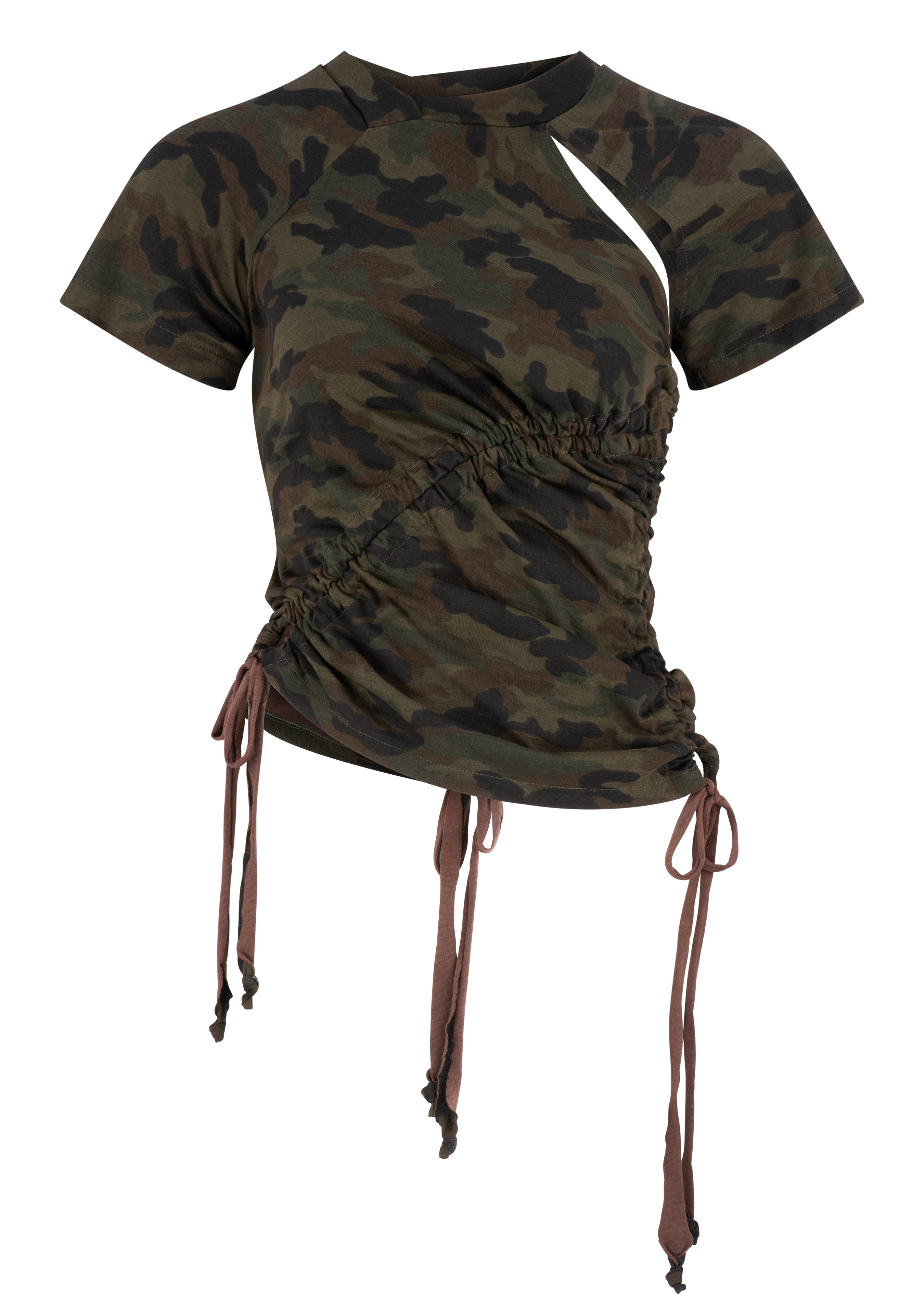 Ruched Tee - Camo
