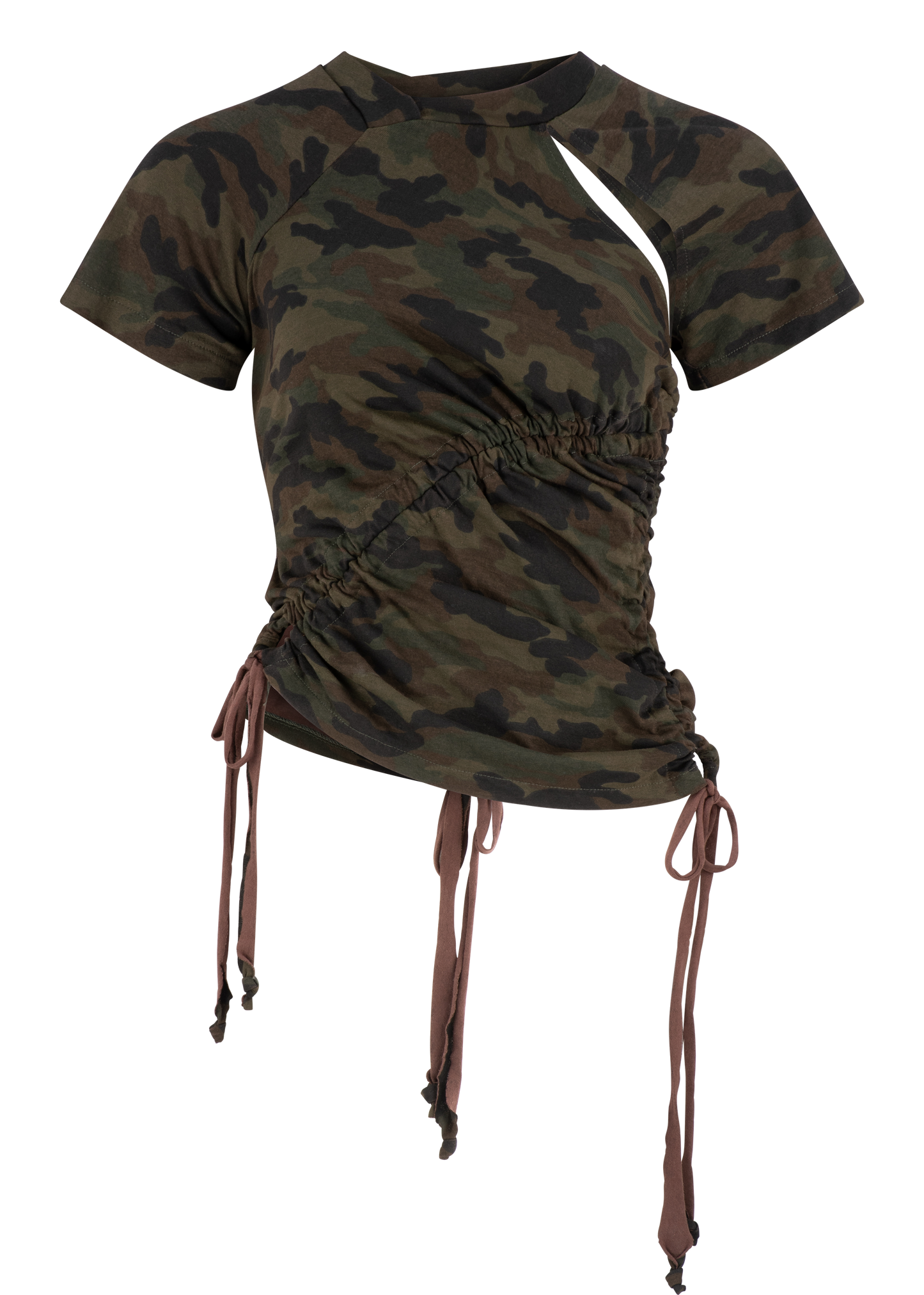Ruched Tee - Camo
