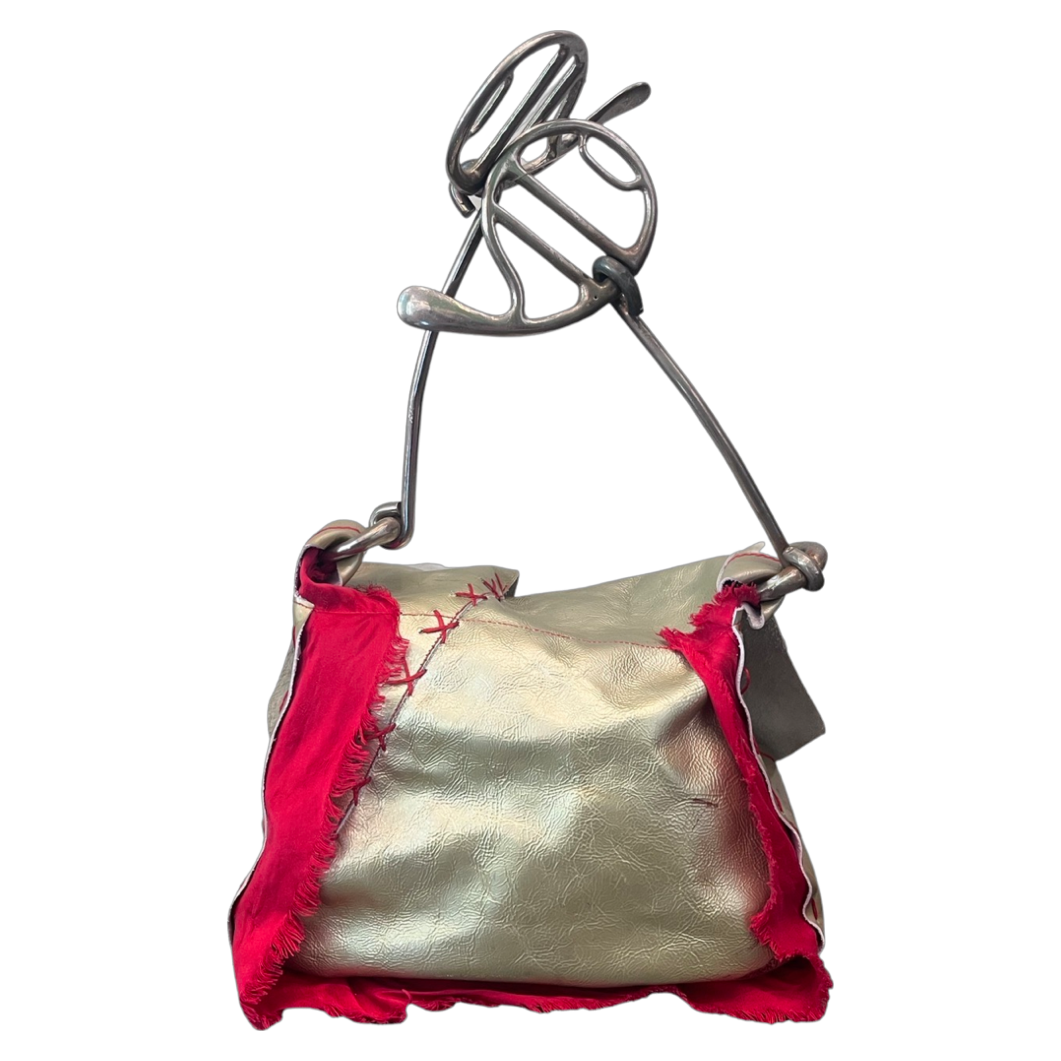 Manola's Bag in Gold Red