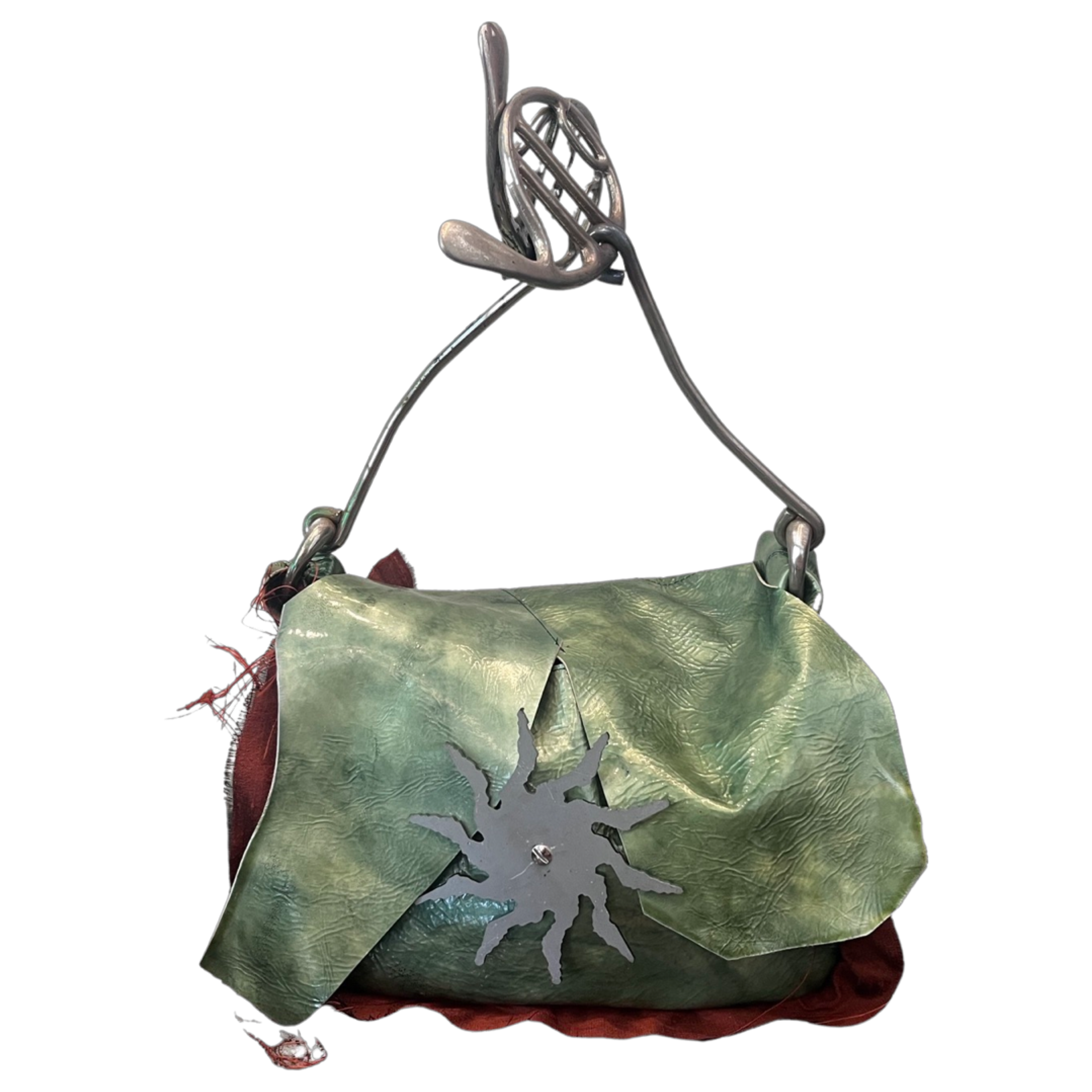 Manola's Bag in Metallic Green
