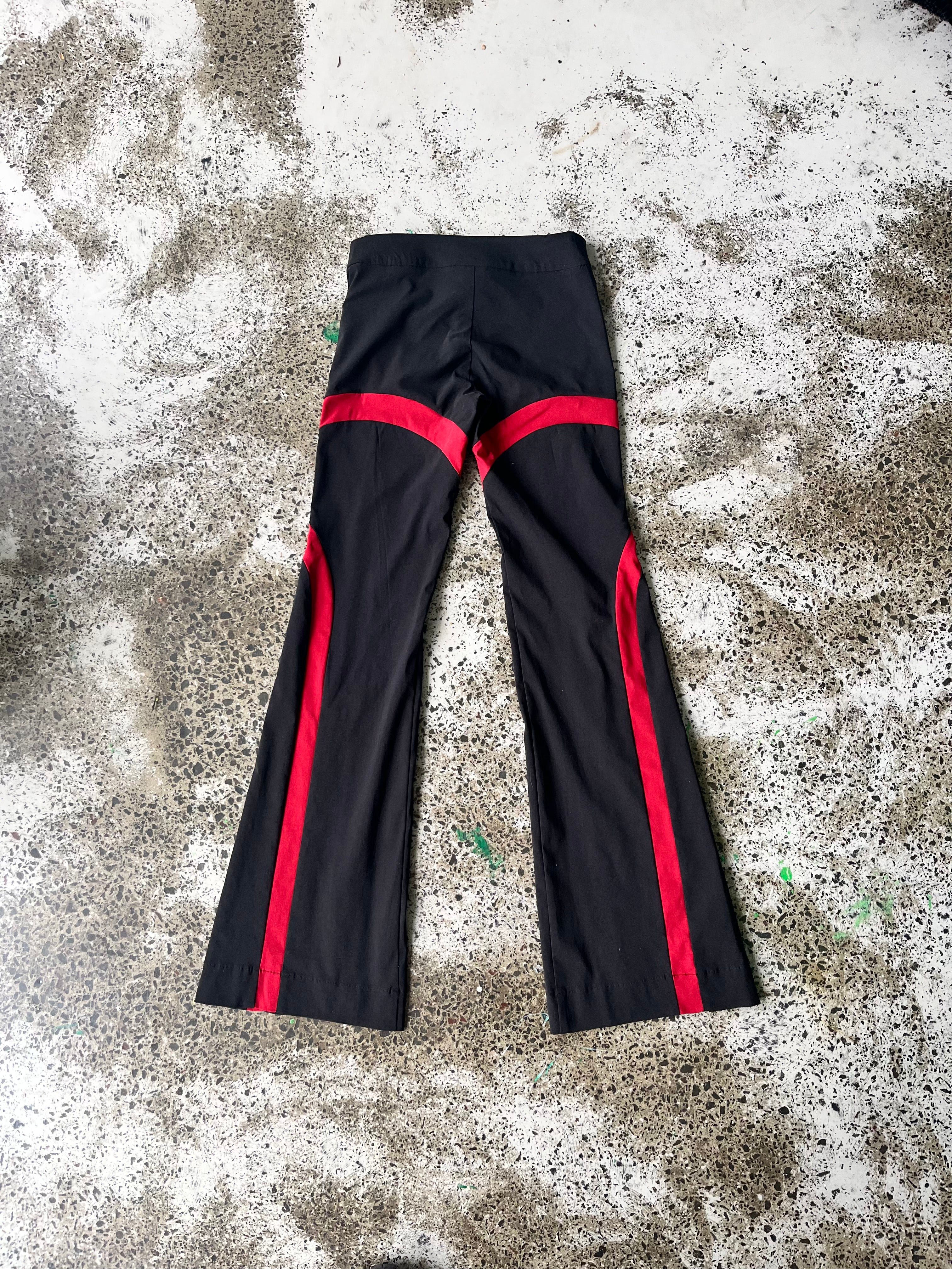 Red Spliced Pants